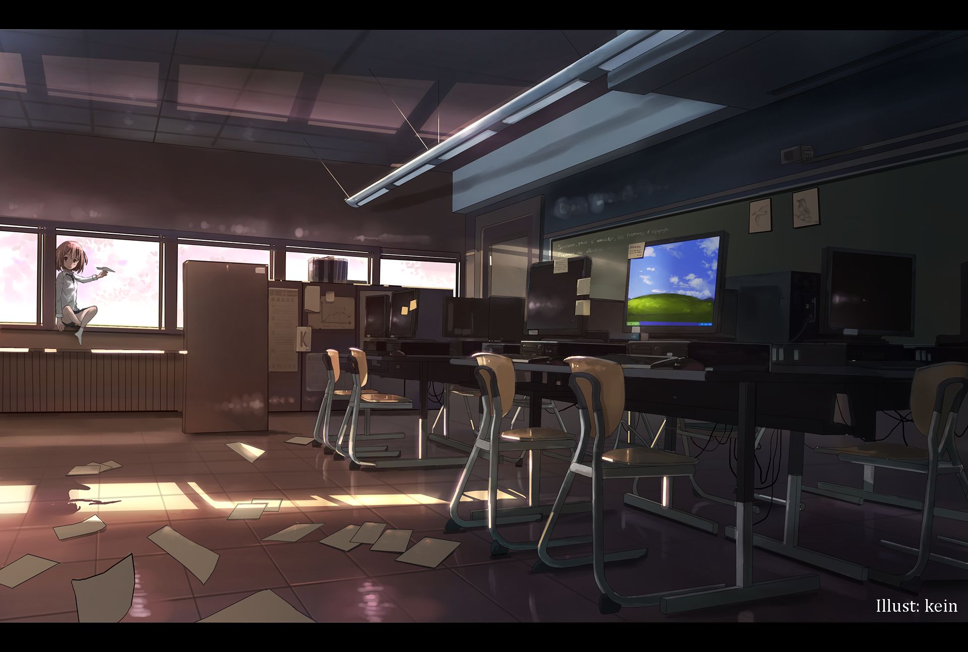 Laden Sie das Zimmer, Animes-Bild kostenlos auf Ihren PC-Desktop herunter