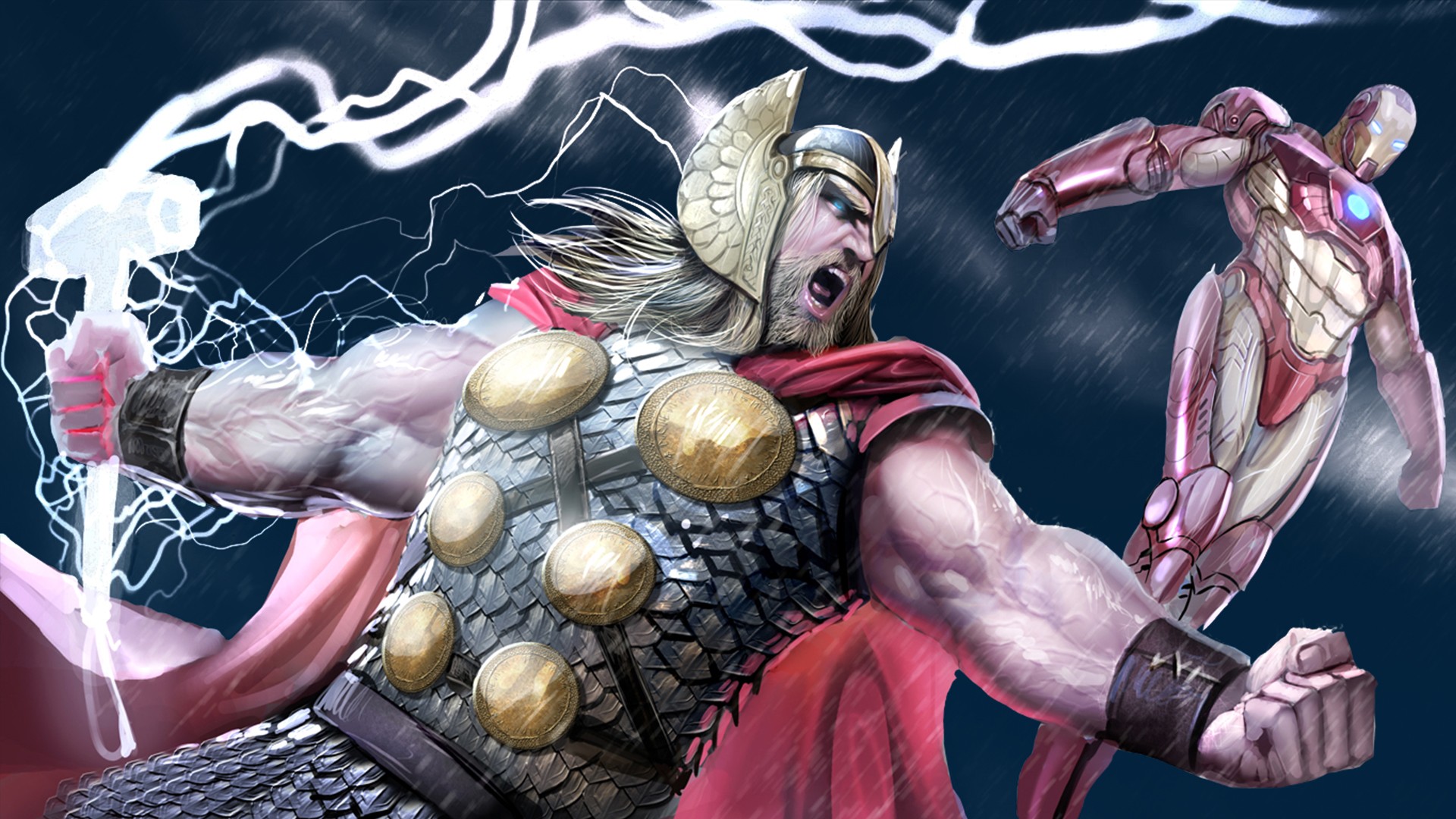 Descarga gratuita de fondo de pantalla para móvil de Los Vengadores, Hombre De Acero, Thor, Historietas.