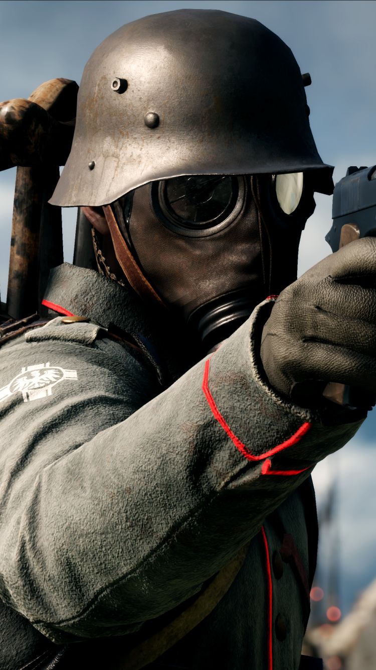 Handy-Wallpaper Schlachtfeld, Gasmaske, Computerspiele, Gas Masken, Battlefield 1 kostenlos herunterladen.