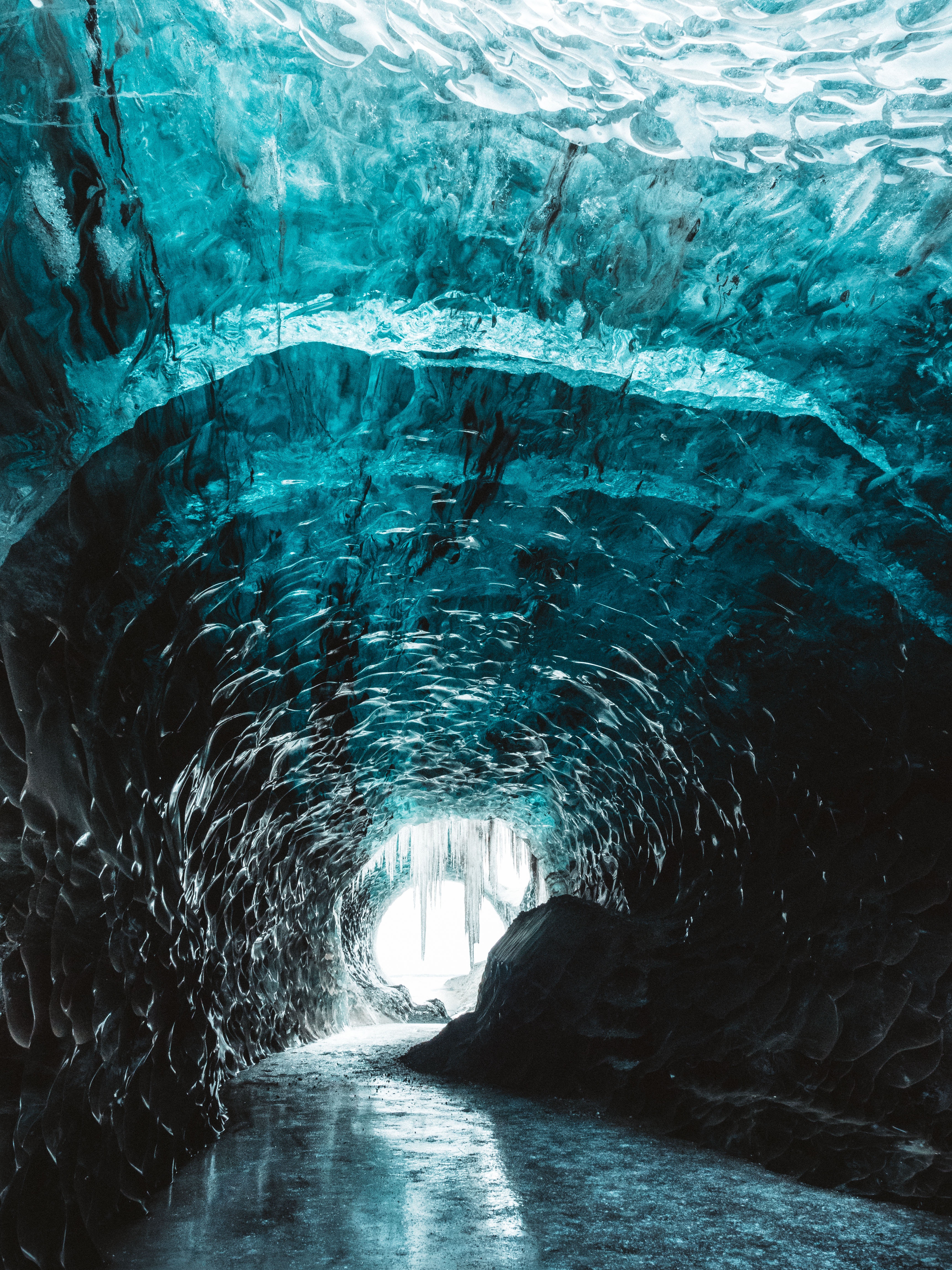 nature, ice, cave, ice floes, deepening, recess