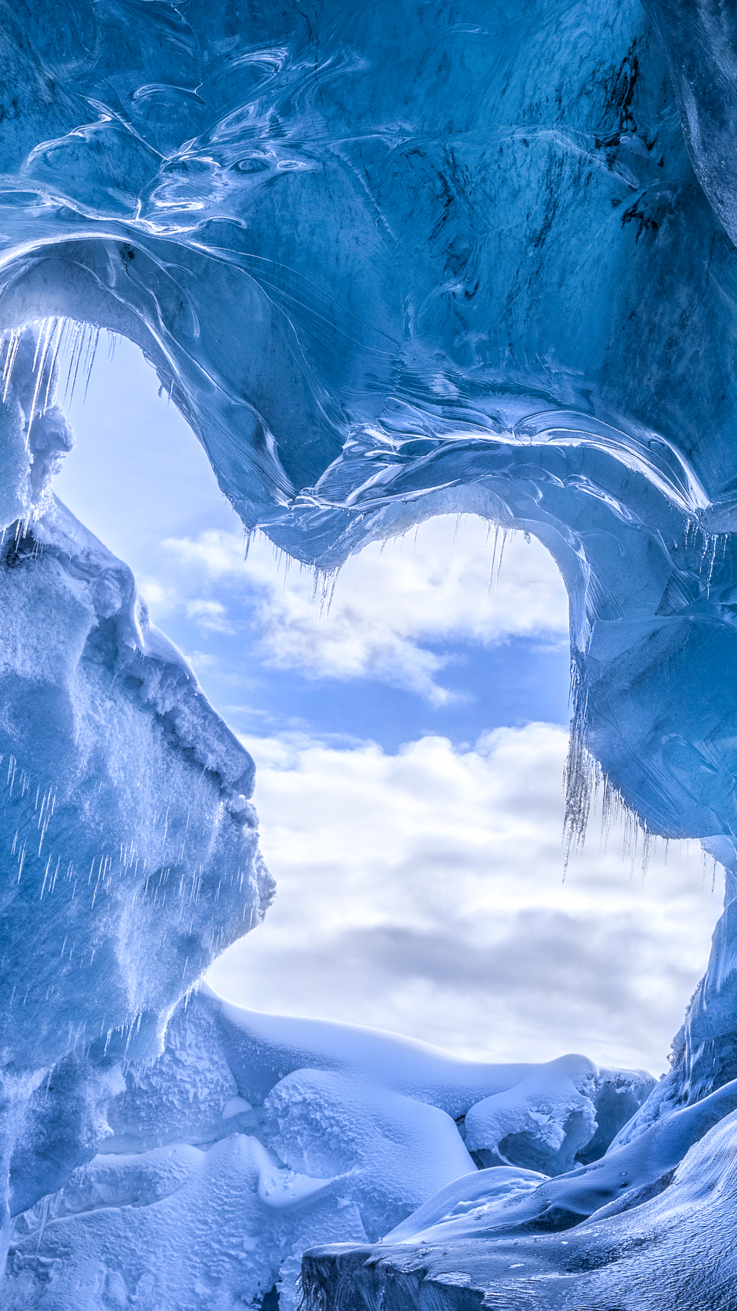 無料モバイル壁紙氷, 洞窟, 地球, アイスランド, 氷の洞窟をダウンロードします。