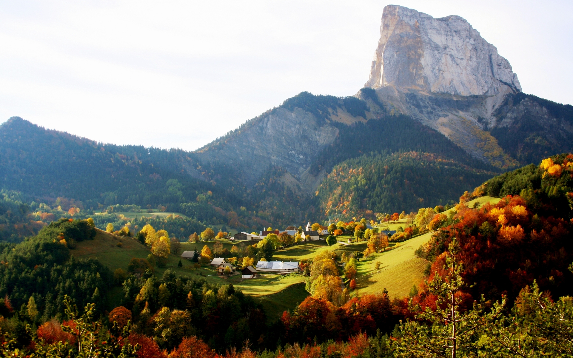 Free download wallpaper Landscape, Mountains, Mountain, Earth, Village on your PC desktop