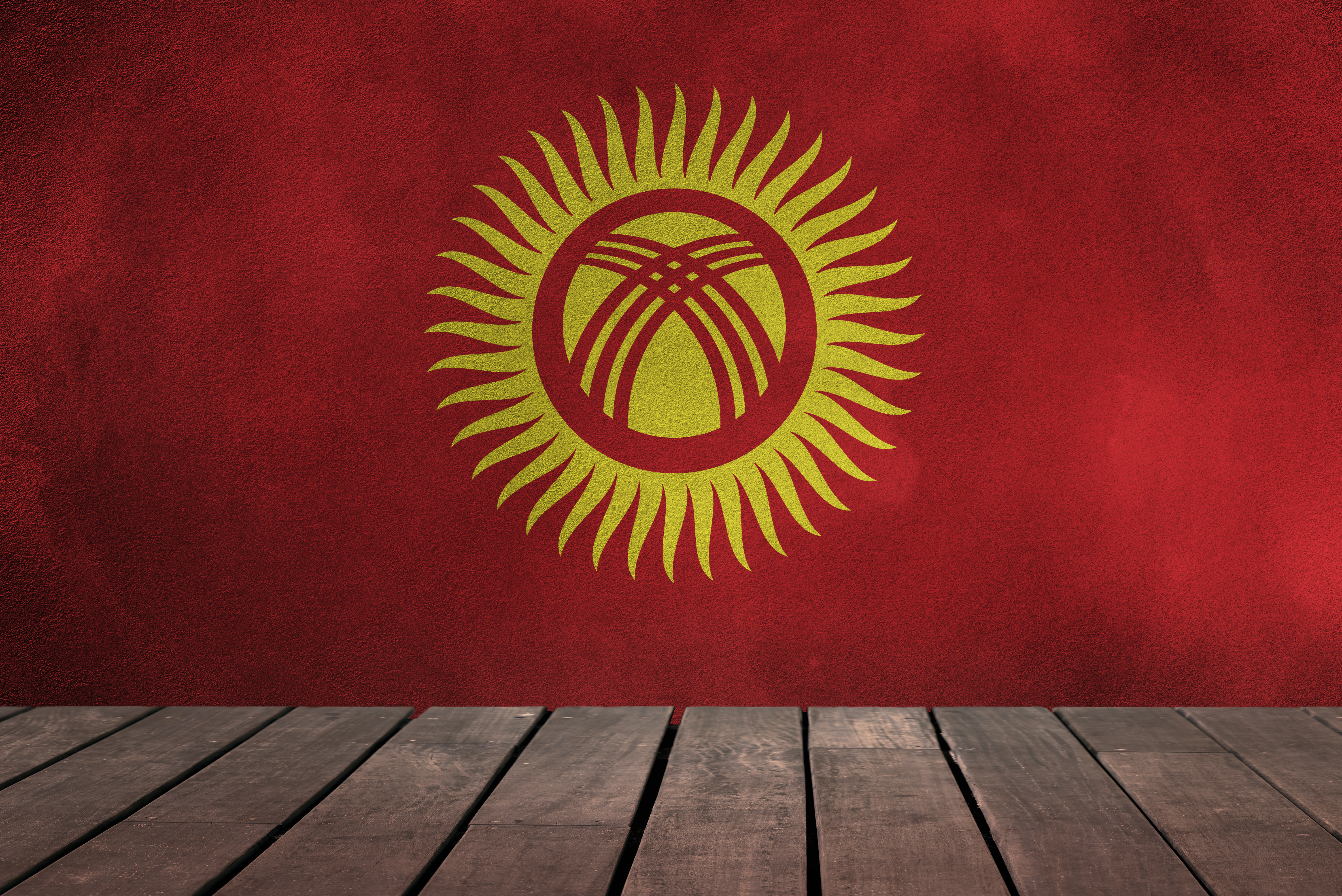 Скачать обои Флаг Кыргызстана на телефон бесплатно