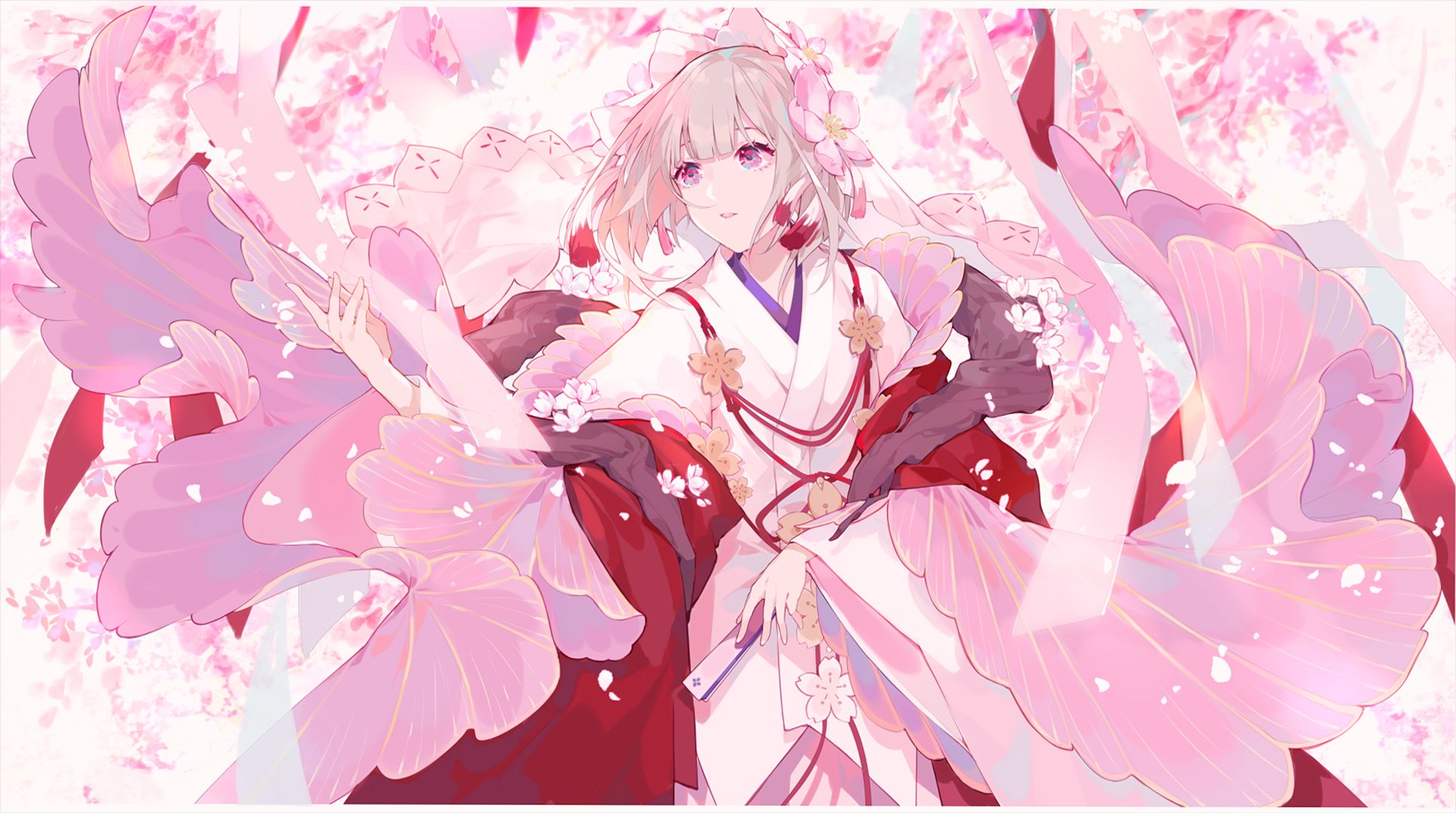 Téléchargez des papiers peints mobile Sakura, Robe, Original, Animé gratuitement.