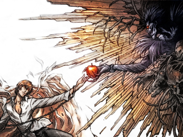 Download mobile wallpaper Anime, Death Note, Ryuk (Death Note), Kira (Death Note) for free.