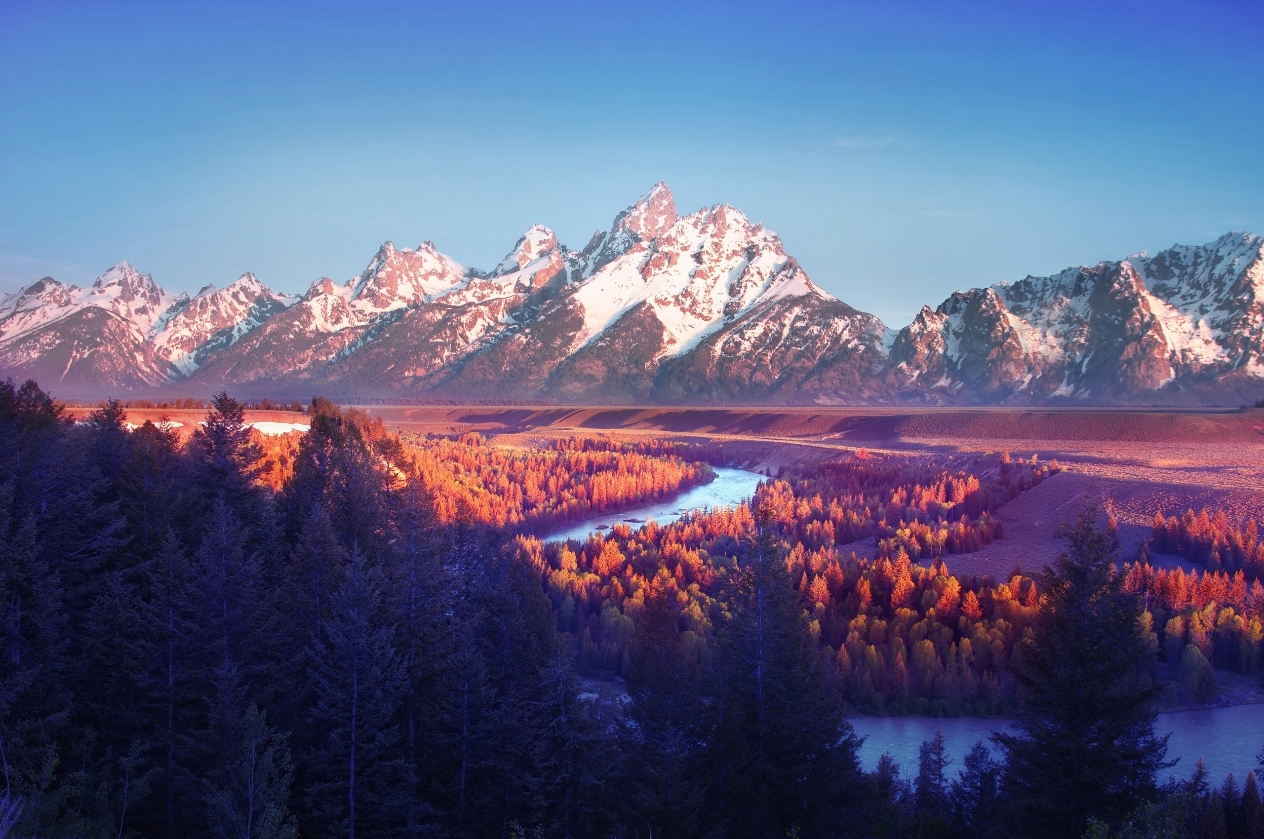 Free download wallpaper Mountains, Mountain, Forest, Earth, River on your PC desktop