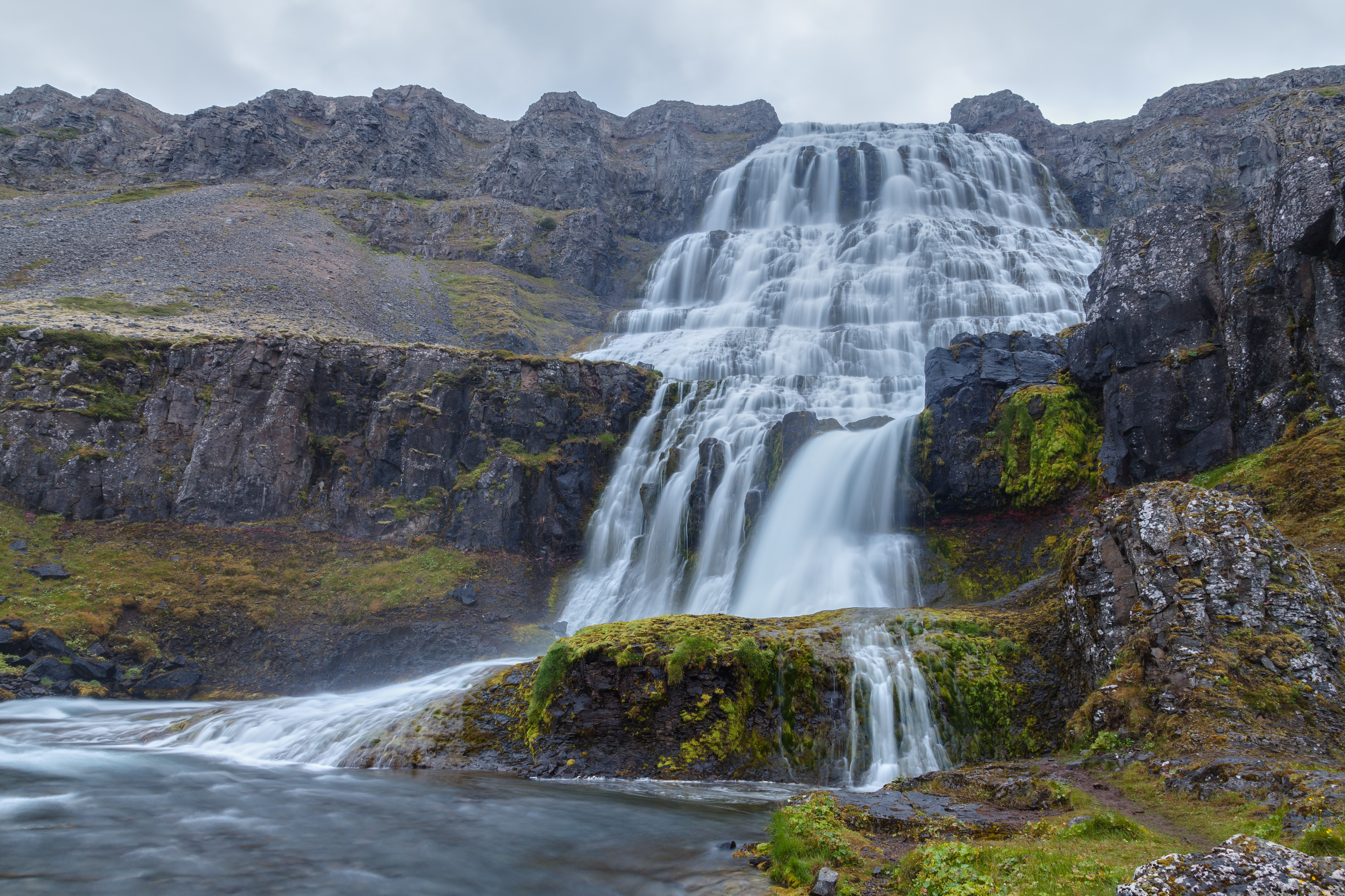 Download mobile wallpaper Nature, Waterfalls, Waterfall, Earth, Iceland, Dynjandi for free.