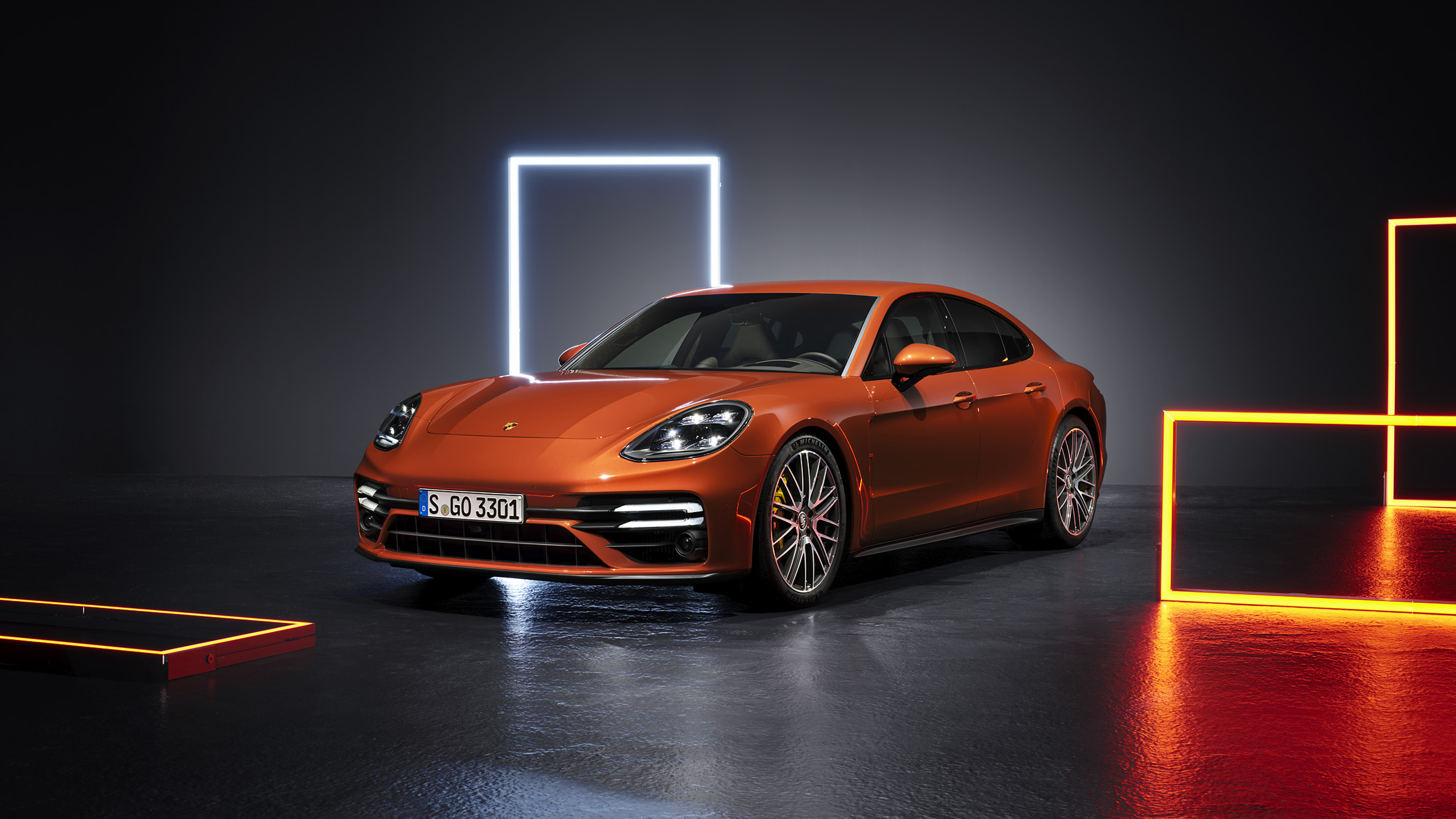 Free download wallpaper Porsche, Car, Porsche Panamera, Vehicles, Orange Car on your PC desktop