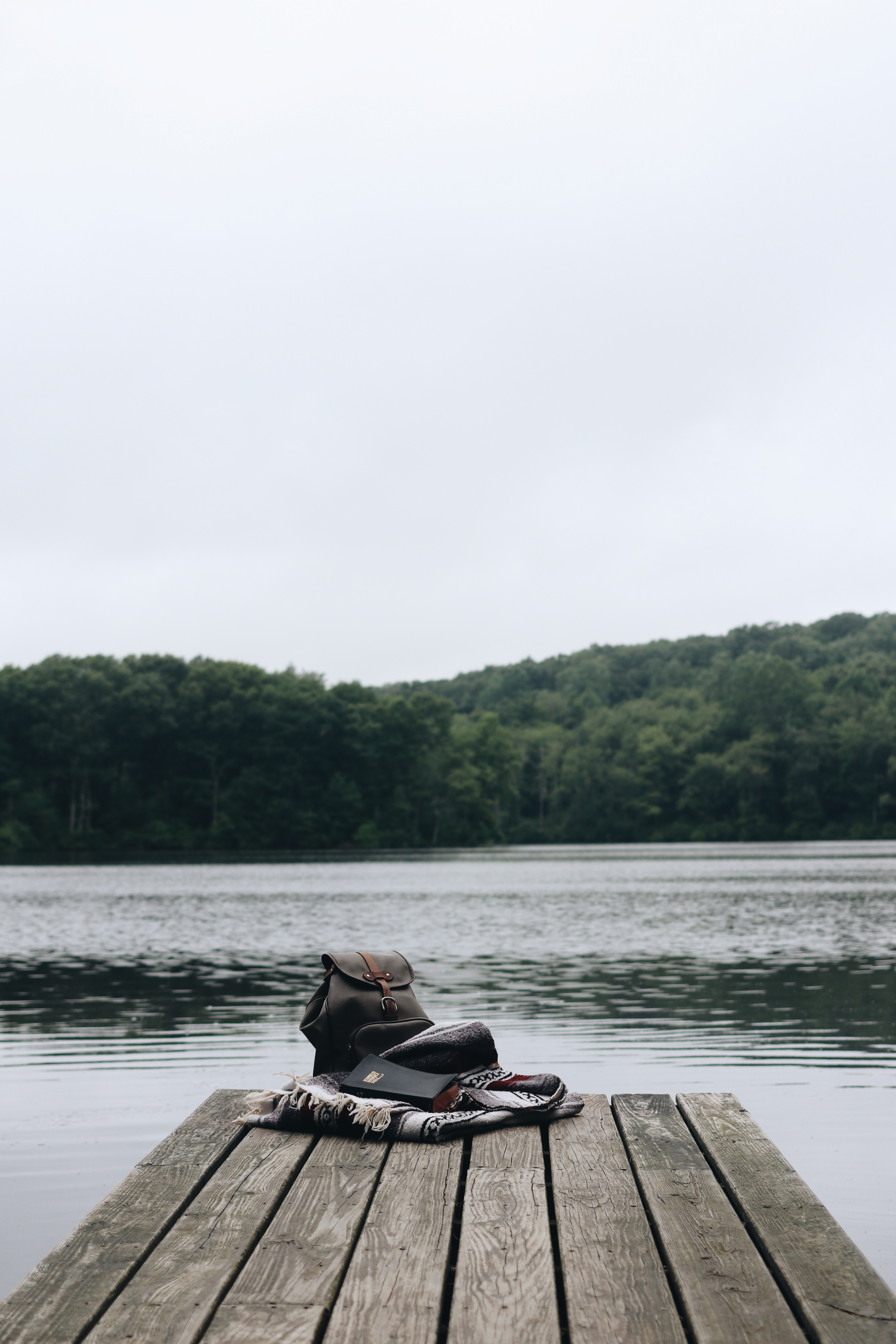 water, rivers, pier, miscellanea, miscellaneous, forest, book, backpack, rucksack