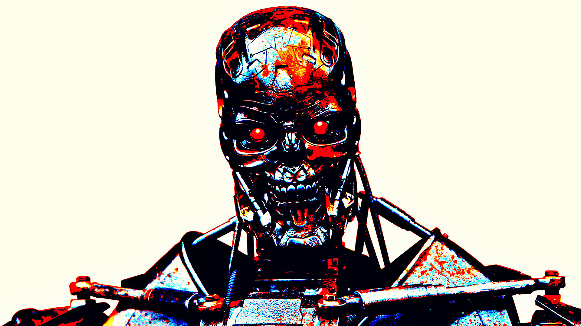 Download mobile wallpaper Terminator, Scary, Creepy, Blood, Sci Fi for free.