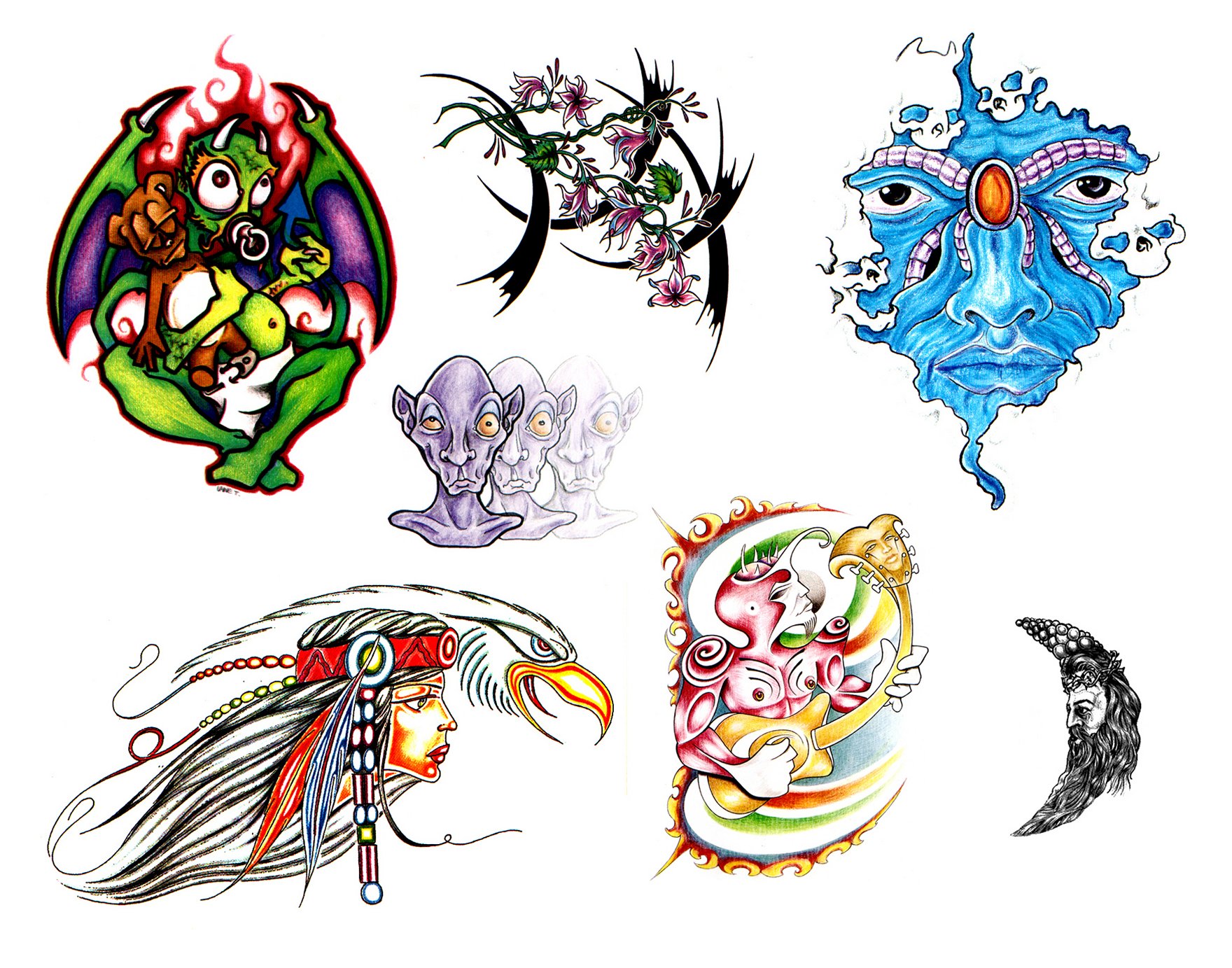 Free download wallpaper Tattoo, Artistic, Psychedelic, Trippy on your PC desktop