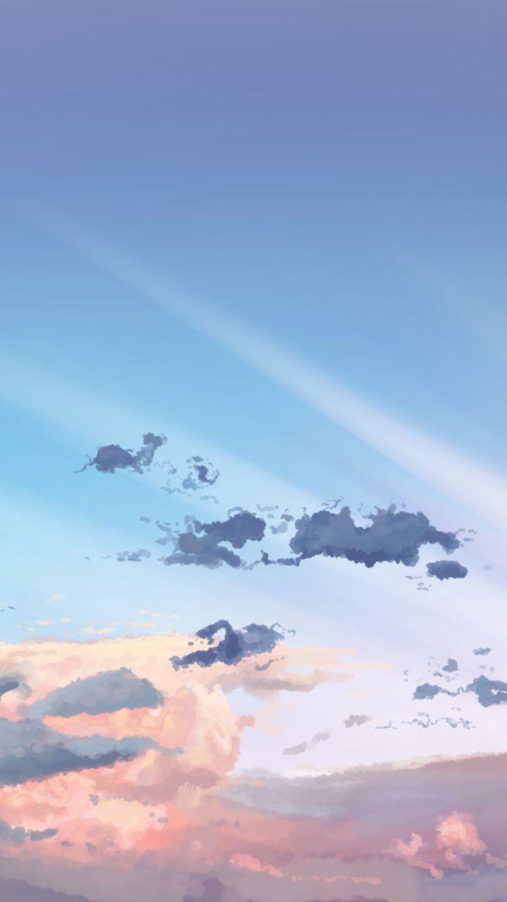 Handy-Wallpaper Wolke, Original, Himmel, Animes kostenlos herunterladen.