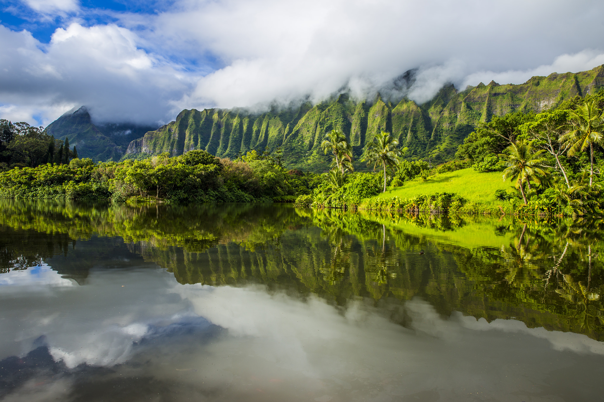 Free download wallpaper Nature, Mountain, Lake, Reflection, Earth, Cloud on your PC desktop