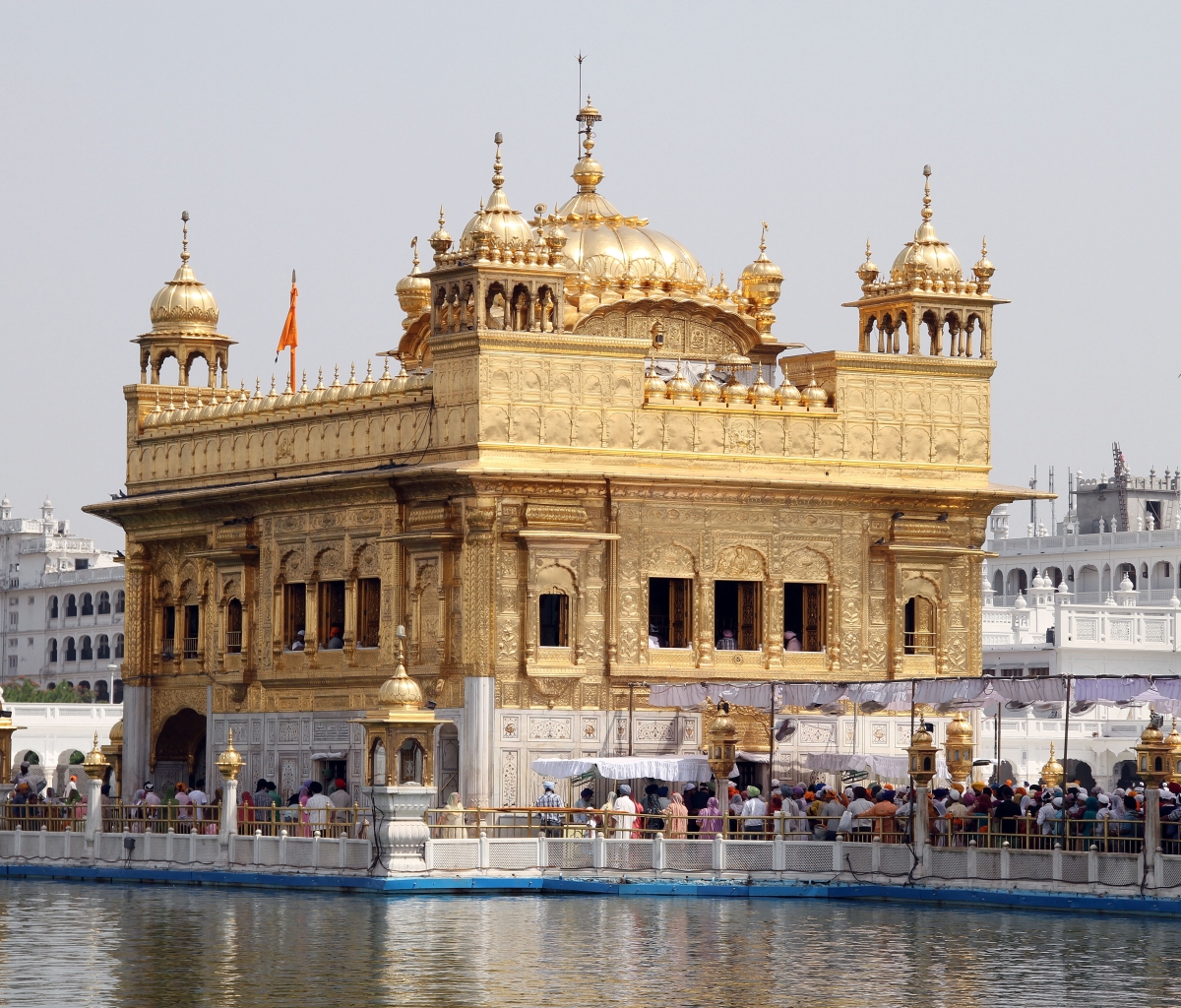 1102346 Hintergrundbild herunterladen religiös, harmandir sahib, hamandir sahib, goldener tempel, amritsar, sikh, indien, tempel - Bildschirmschoner und Bilder kostenlos