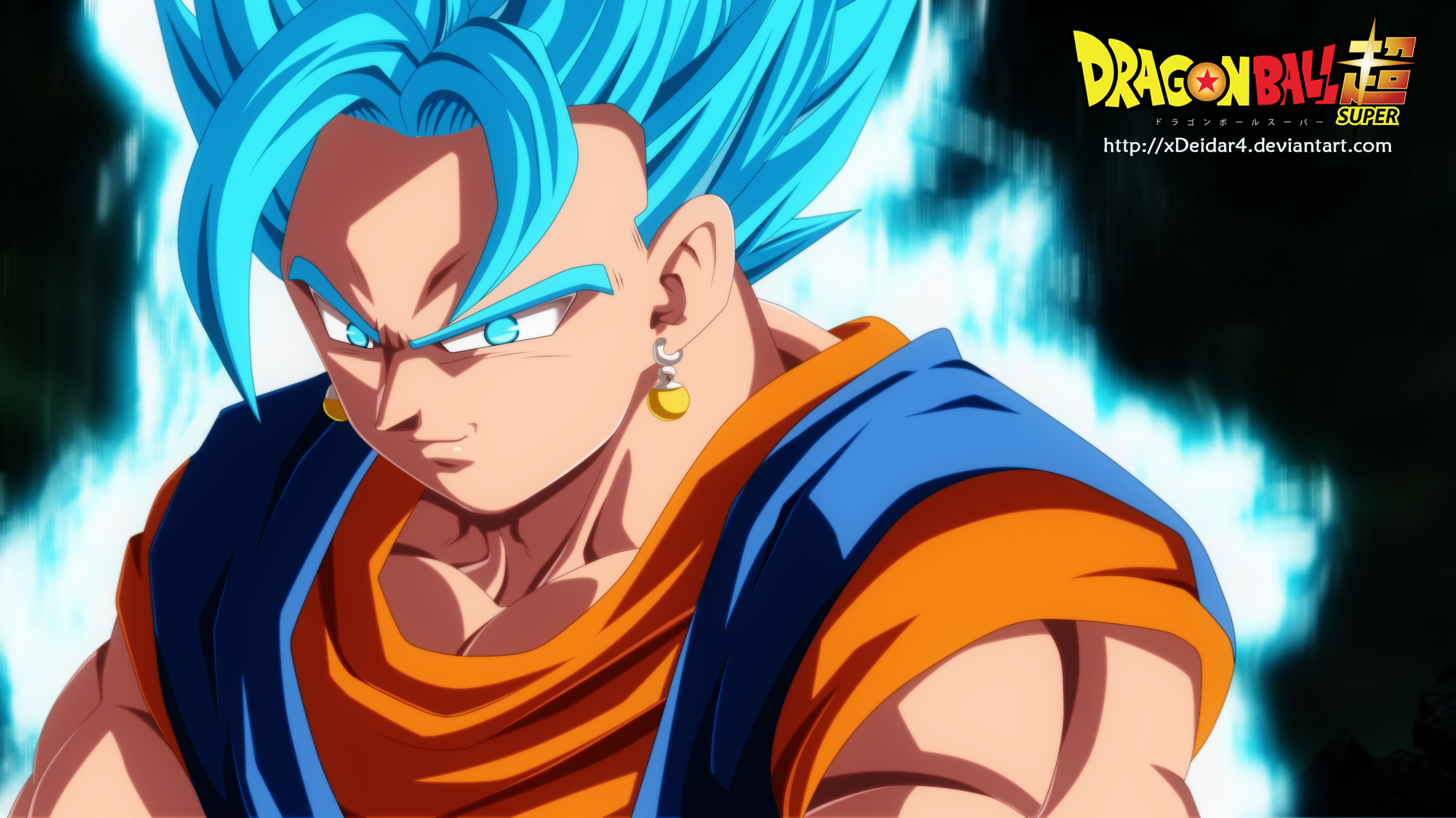 Download mobile wallpaper Anime, Dragon Ball, Dragon Ball Super, Super Saiyan Blue, Vegetto (Dragon Ball) for free.