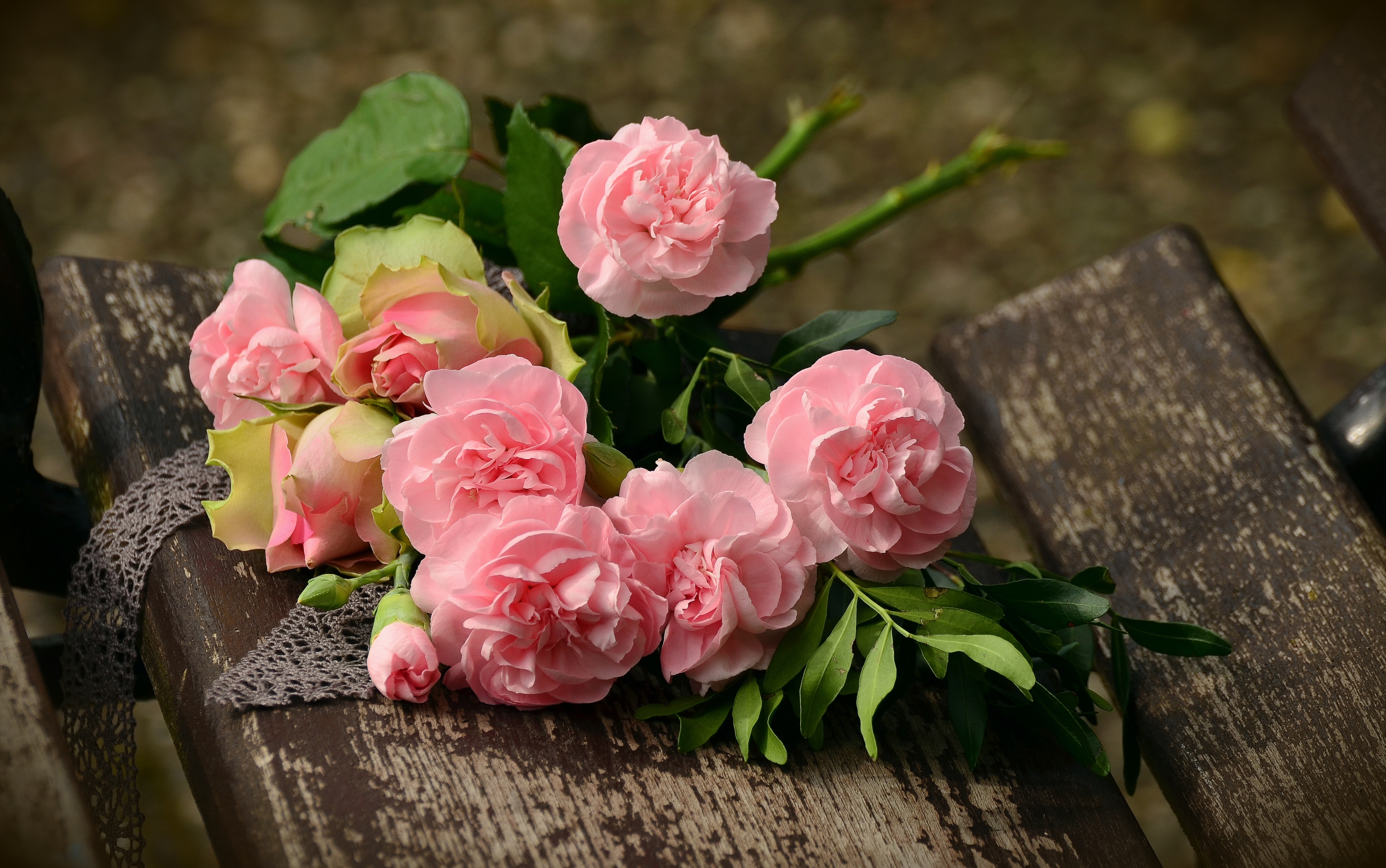 130034 baixar imagens flores, rosa, cravos, ramalhete, buquê, cor de rosa - papéis de parede e protetores de tela gratuitamente