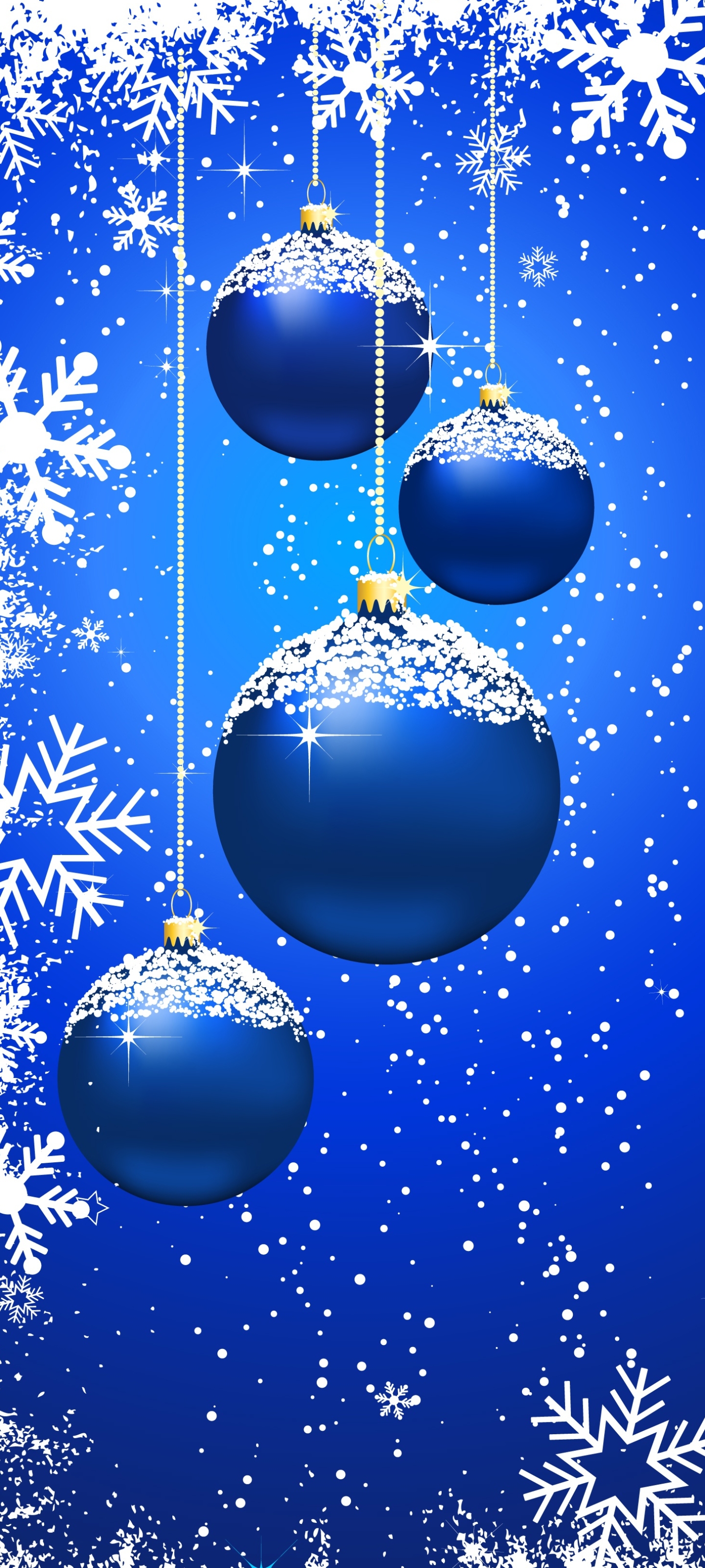 Скачать картинку Зима, Снежинки, Рождество, Синий, Снежинка, Праздничные, Безделушка в телефон бесплатно.