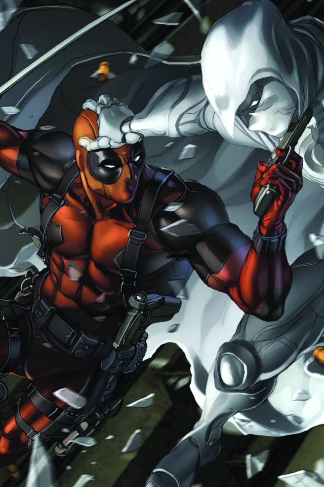 Download mobile wallpaper Deadpool, Comics, Merc With A Mouth, Moon Knight for free.