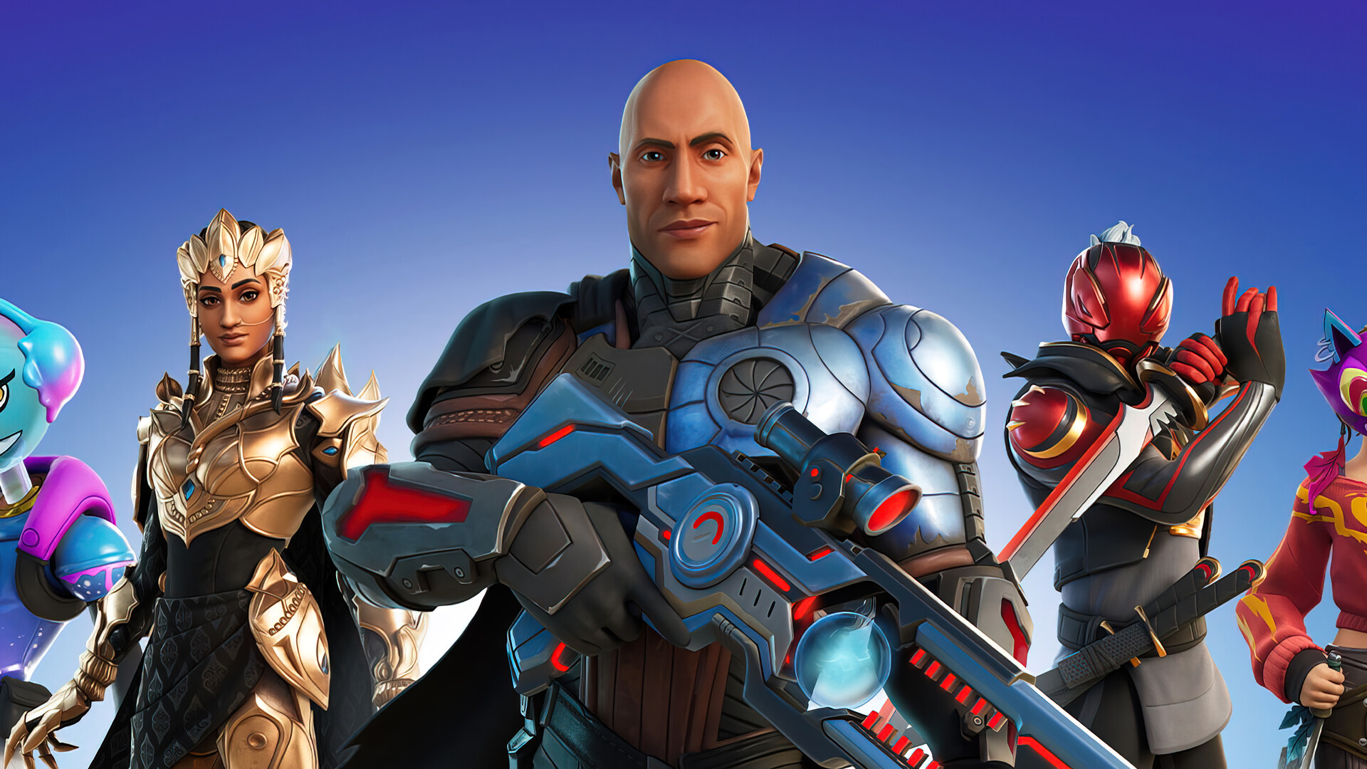 Download mobile wallpaper Dwayne Johnson, Video Game, Fortnite for free.