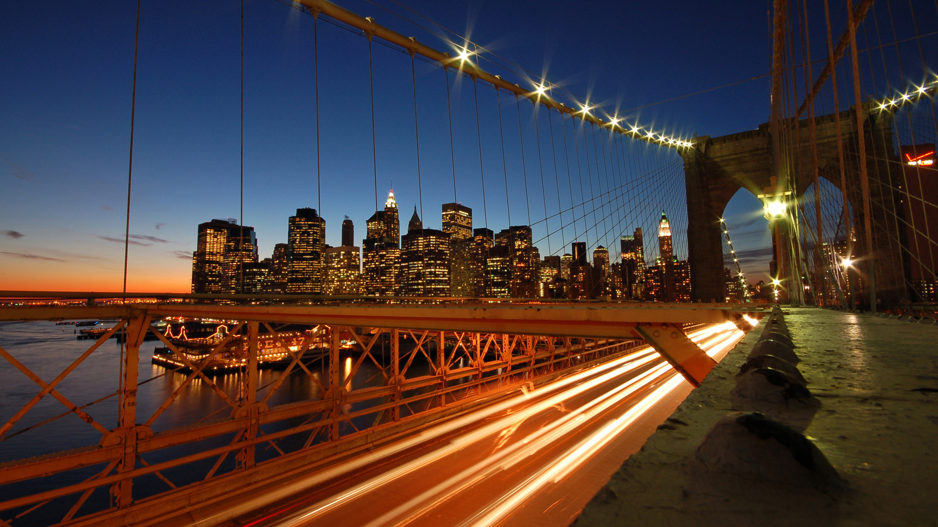 Завантажити шпалери безкоштовно Мости, Місто, Бруклінський Міст, Створено Людиною картинка на робочий стіл ПК