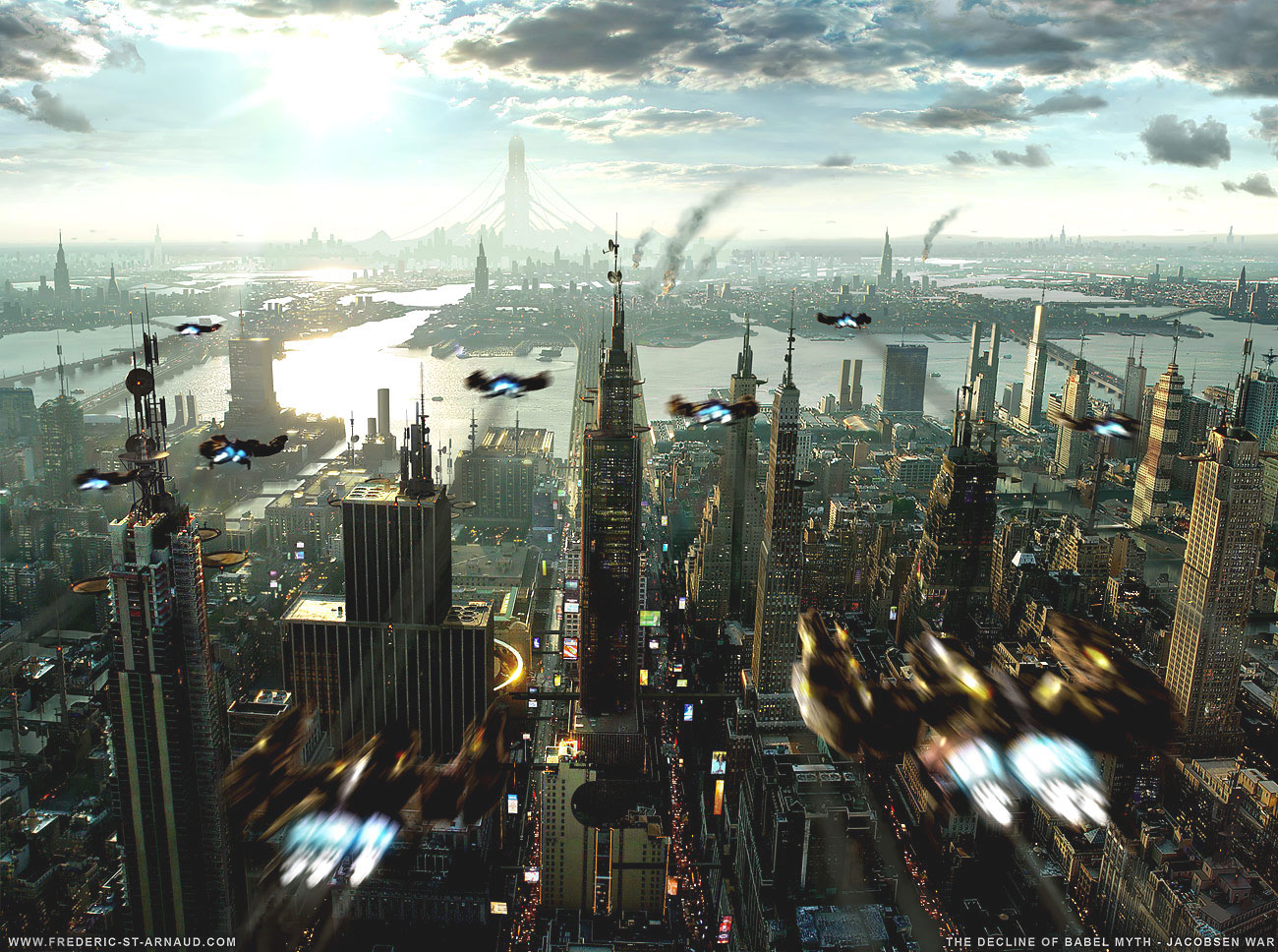 city, jesus, sci fi, new york Full HD