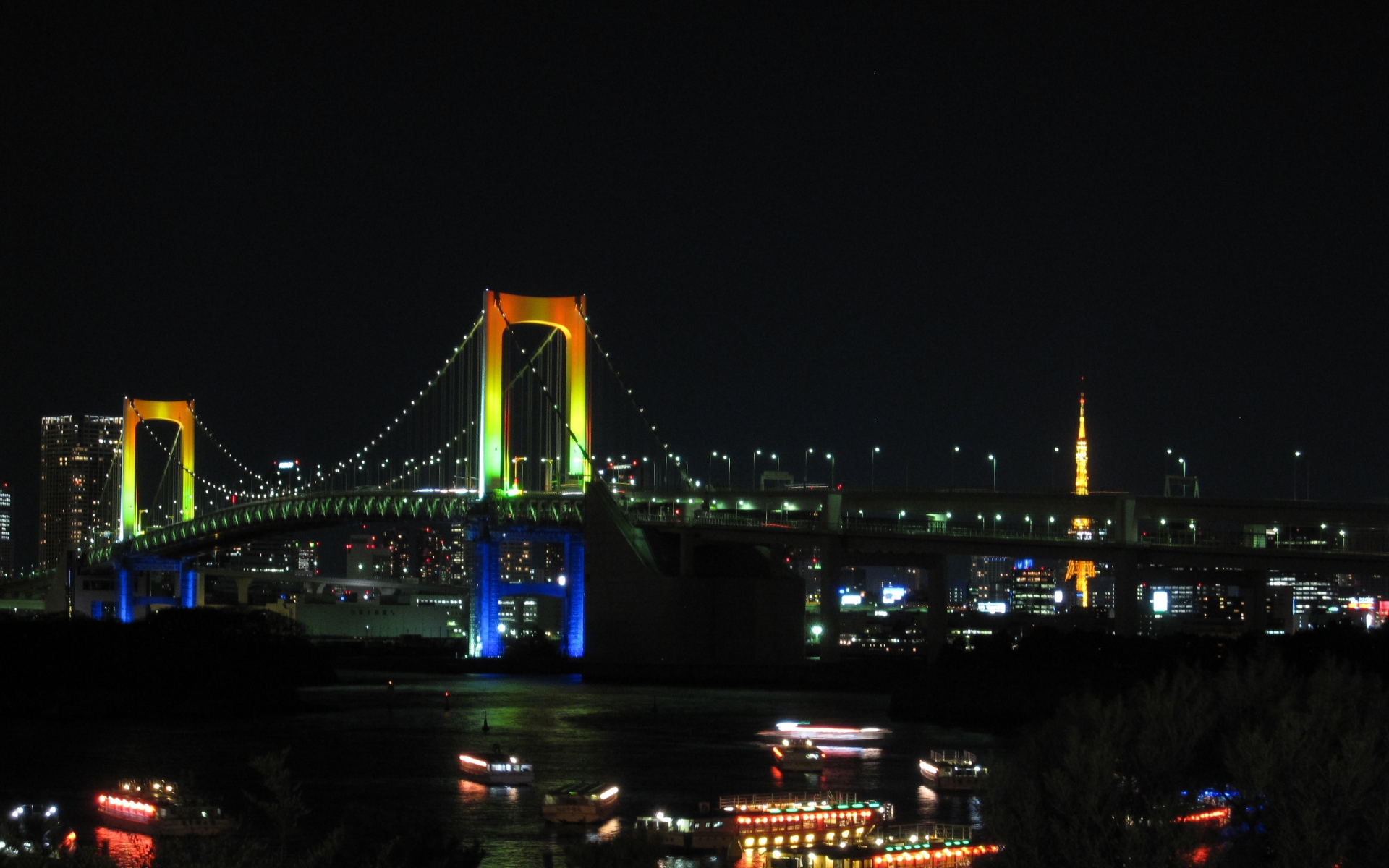 289782 скачать картинку сделано человеком, радужный мост, япония, токио, мосты - обои и заставки бесплатно