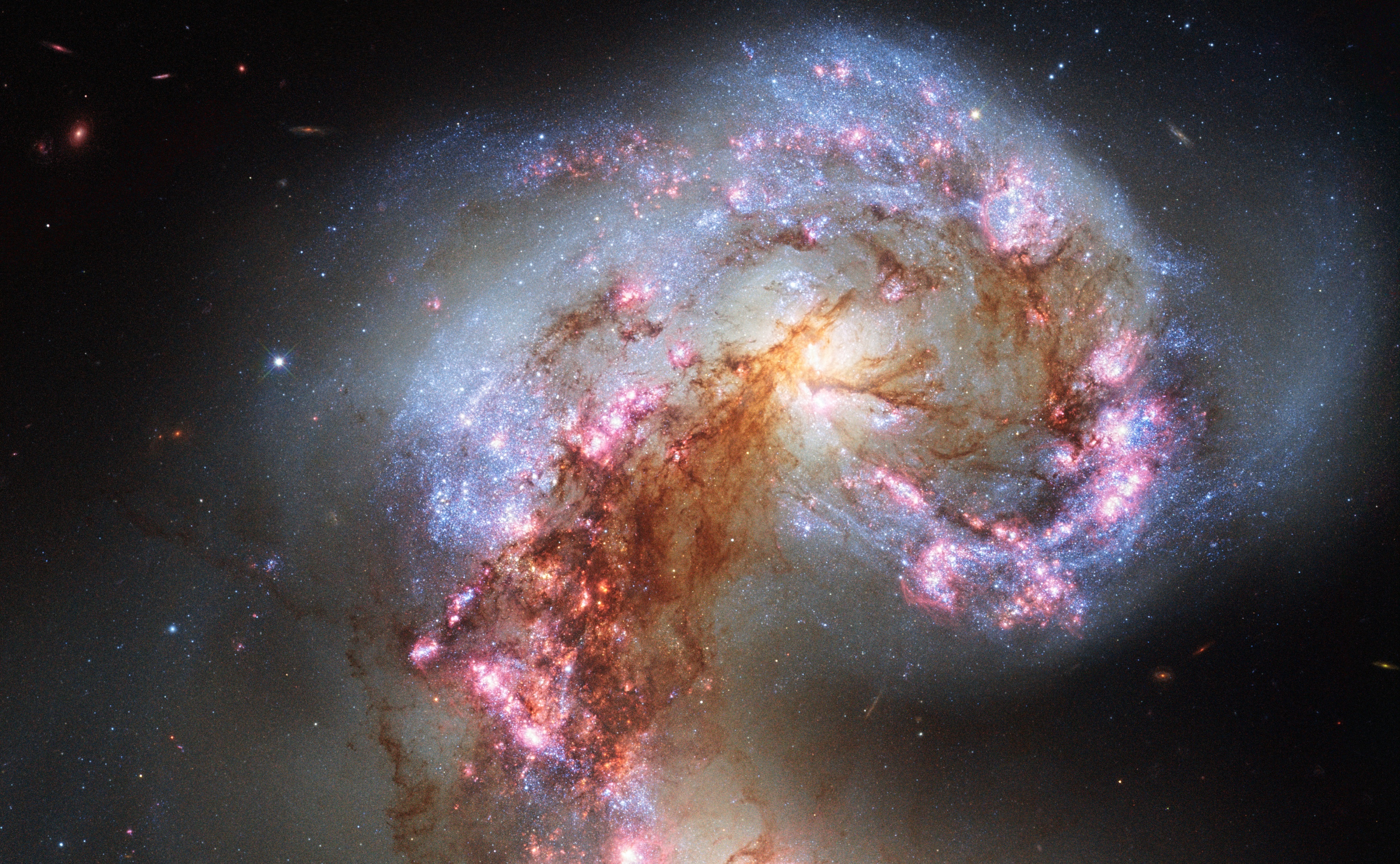 666755 скачать обои галактика, космос, научная фантастика, столкновение - заставки и картинки бесплатно