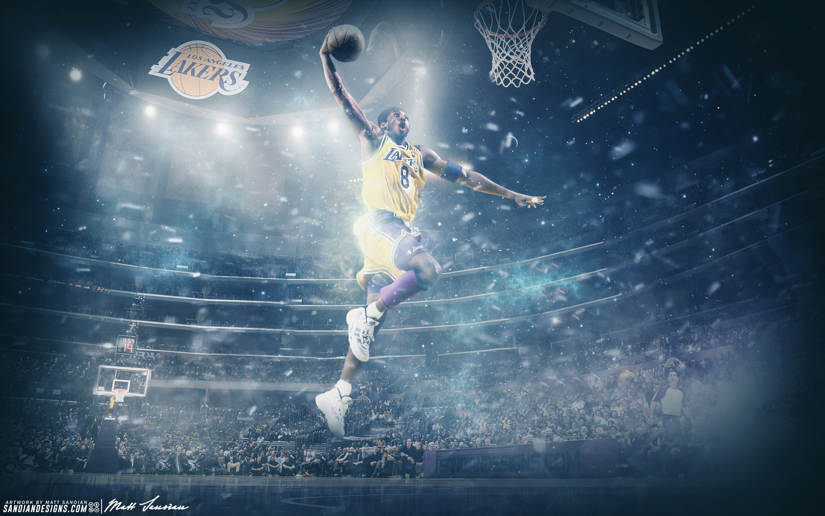 Téléchargez des papiers peints mobile Des Sports, Basket, Nba, Kobe Bryant, Les Lakers De Los Angeles gratuitement.