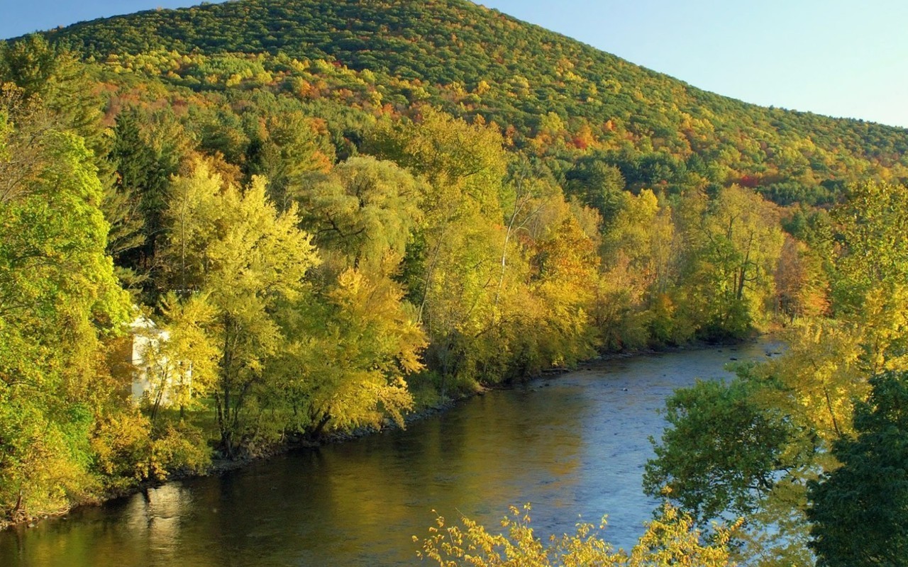 無料モバイル壁紙川, 山脈, 秋, 風景をダウンロードします。