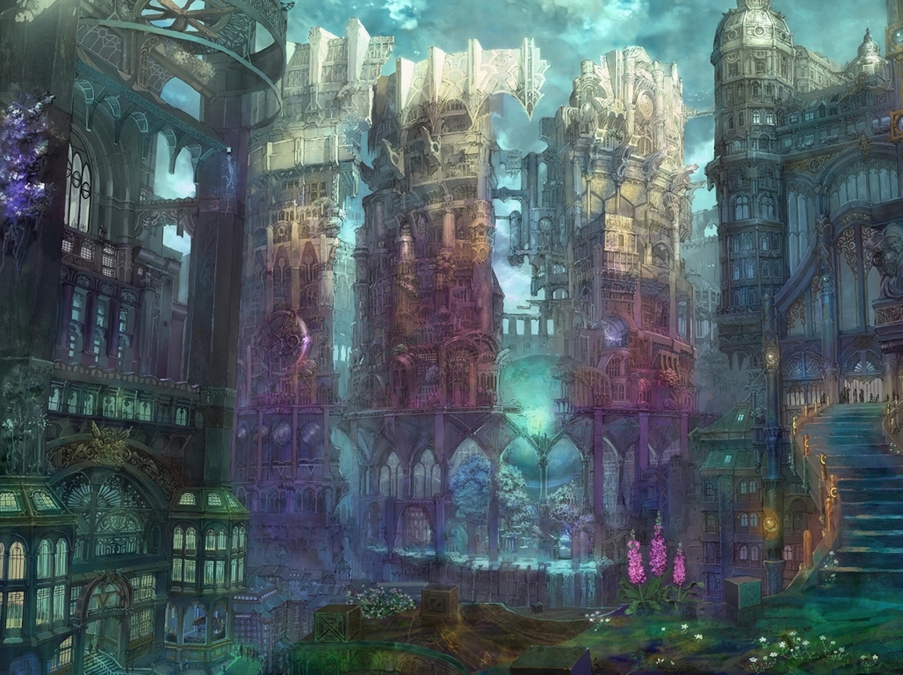 Free download wallpaper Fantasy, City on your PC desktop