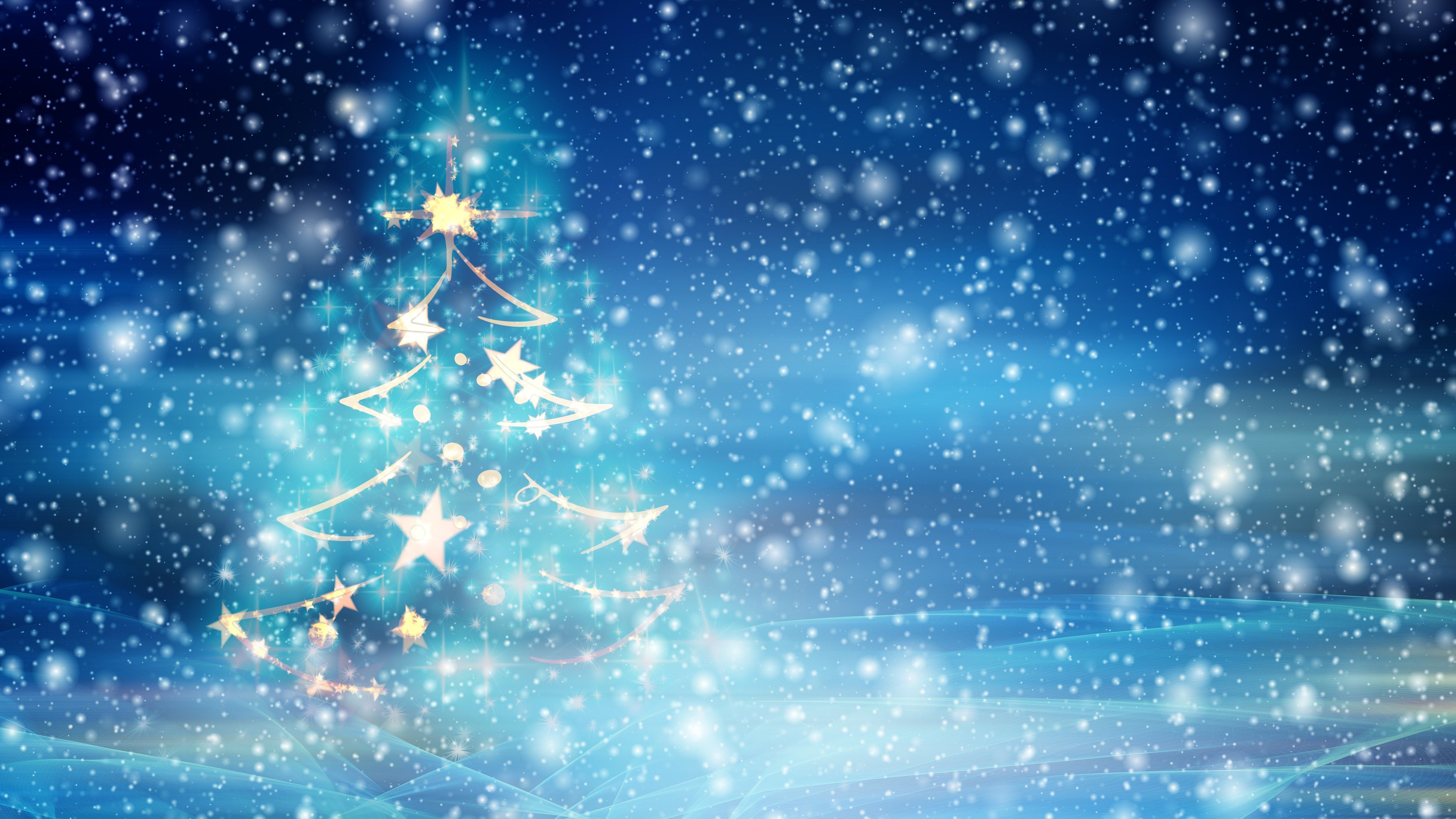 Free download wallpaper Christmas, Holiday, Christmas Tree, Snowfall on your PC desktop