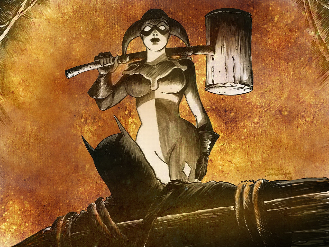 Handy-Wallpaper Comics, Harley Quinn kostenlos herunterladen.