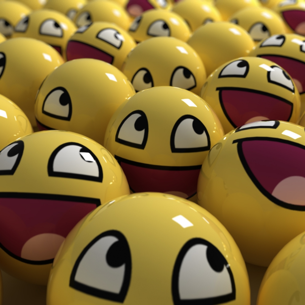Download mobile wallpaper 3D, Ball, Smiley, Humor for free.