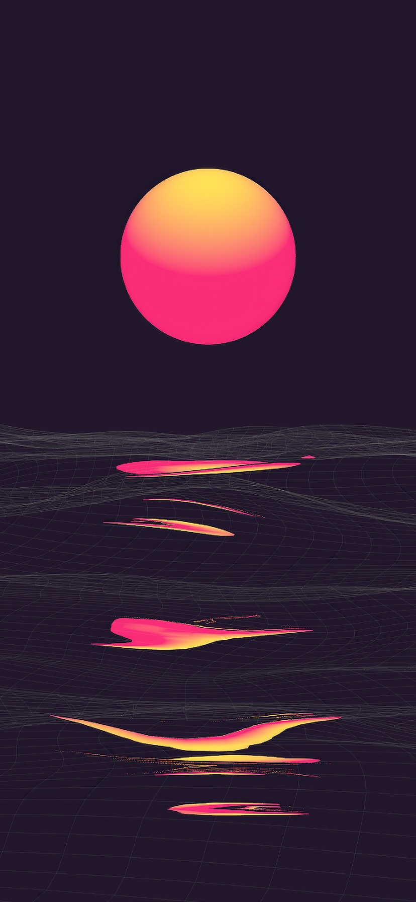 Download mobile wallpaper Sun, Artistic, Retro Wave for free.