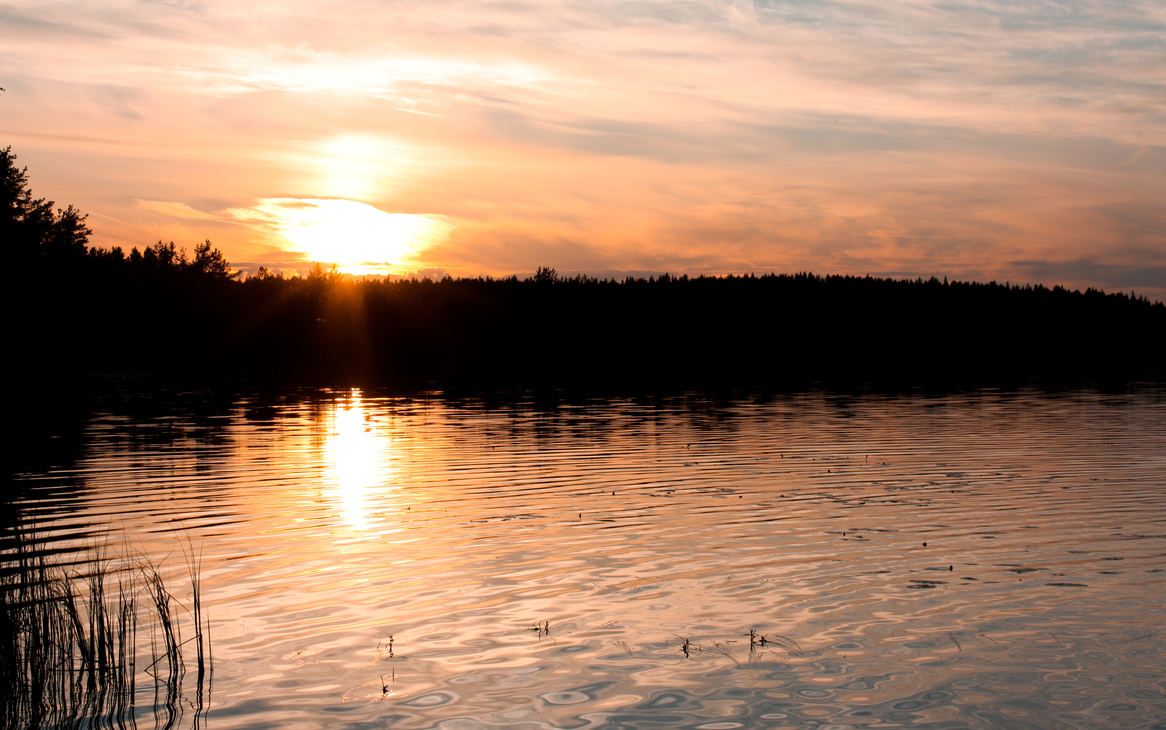 Free download wallpaper Landscape, Water, Sunset, Sun, Lakes on your PC desktop
