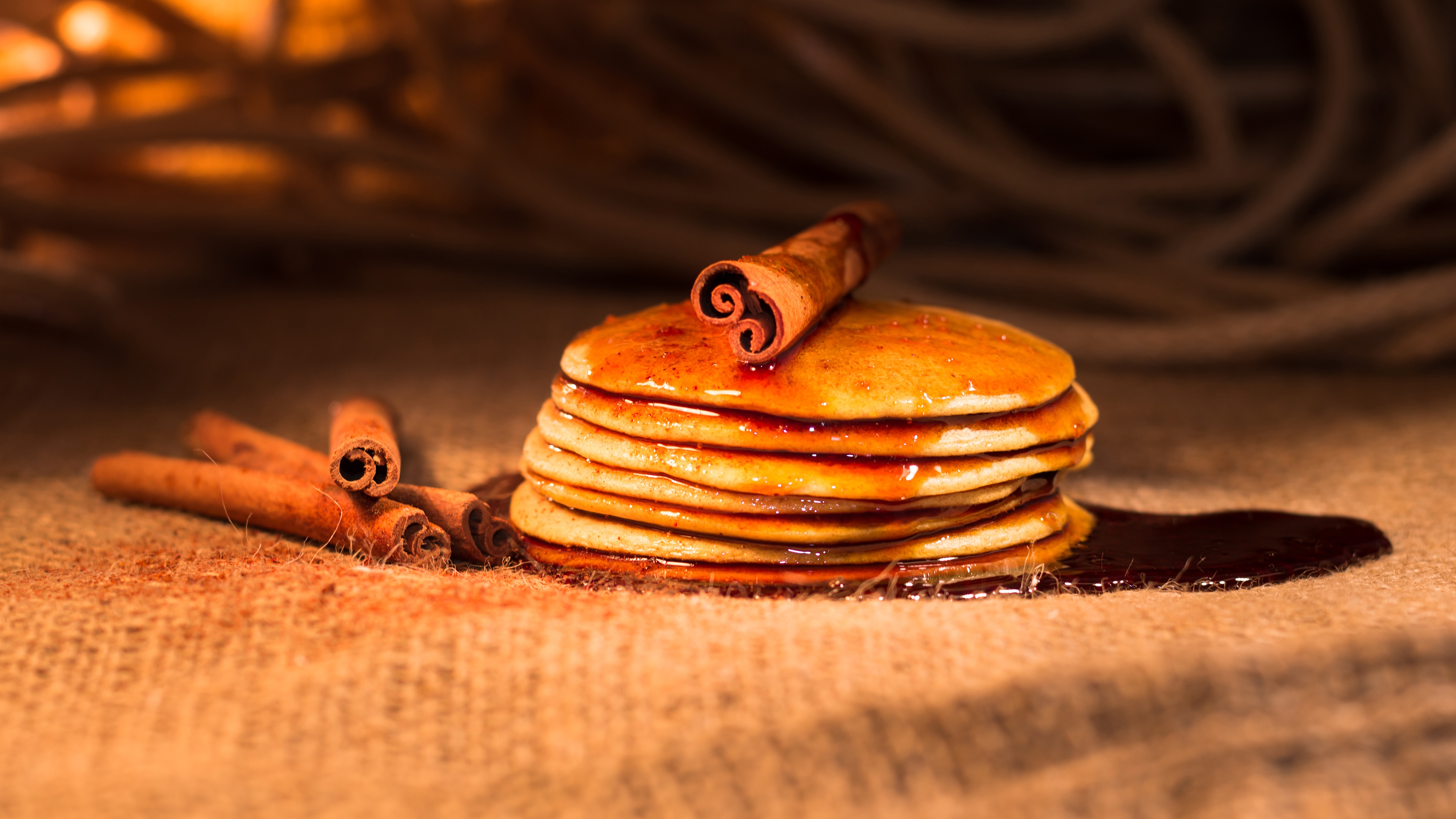 Download mobile wallpaper Food, Cinnamon, Pancake for free.