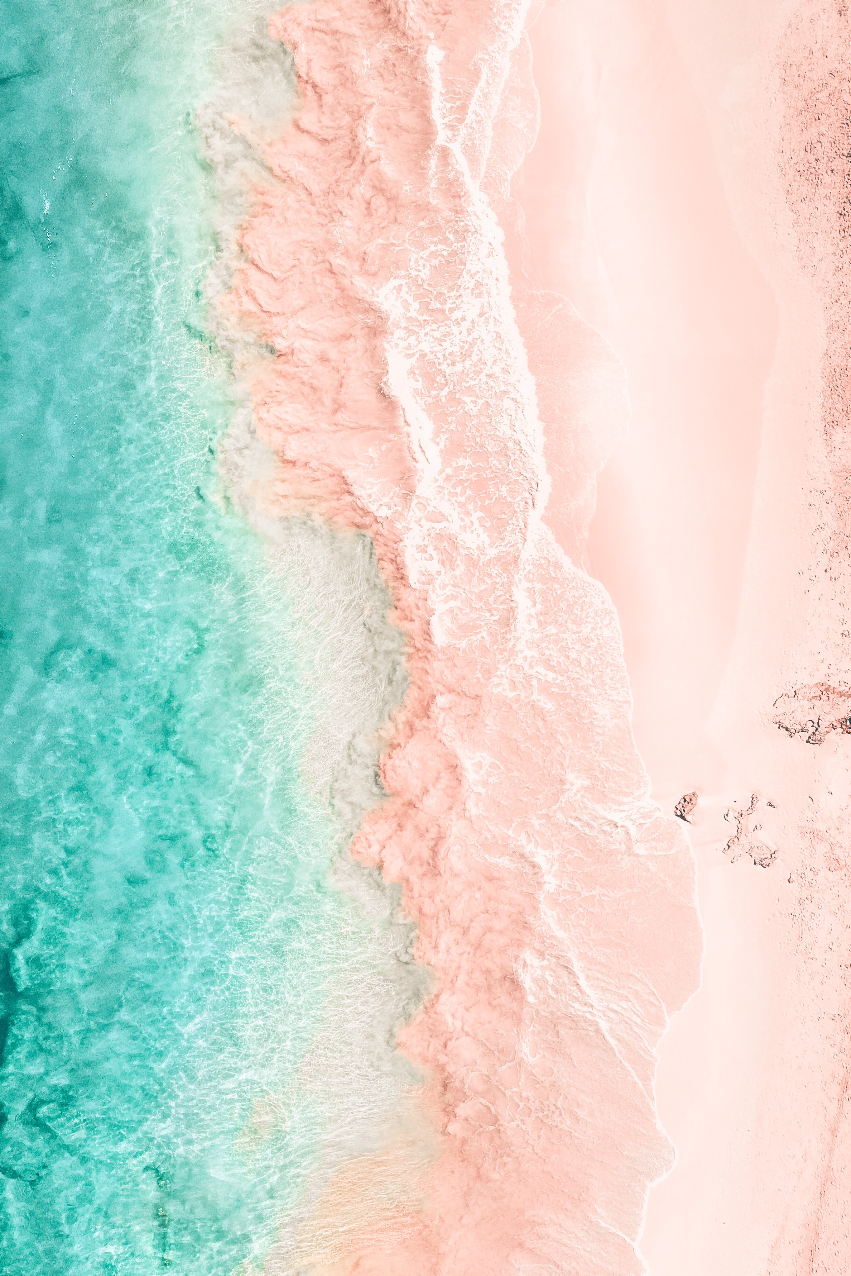 Download mobile wallpaper View From Above, Waves, Sea, Sand, Nature, Beach for free.