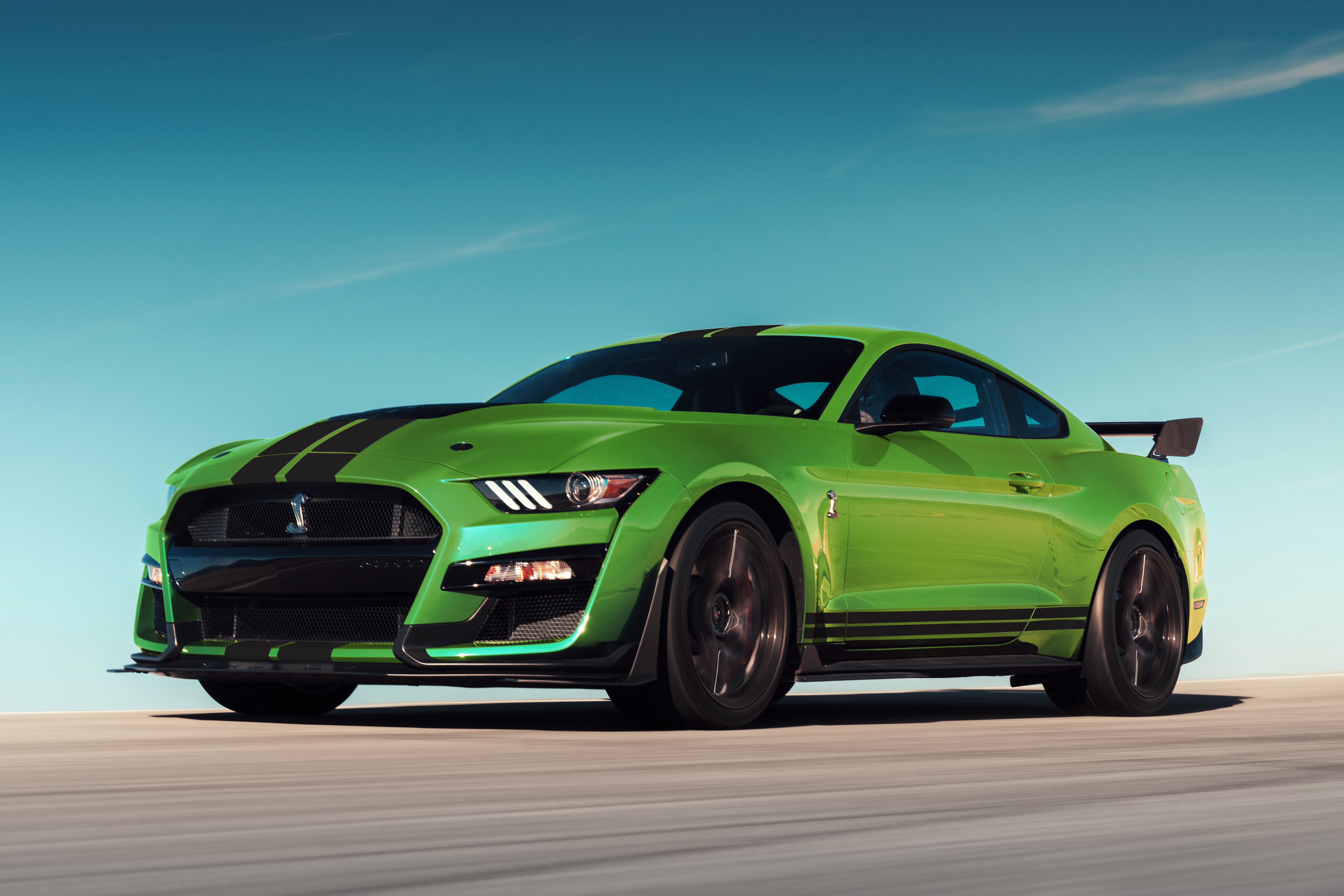 Download mobile wallpaper Ford, Car, Ford Mustang, Muscle Car, Ford Mustang Shelby Gt500, Vehicles, Green Car for free.