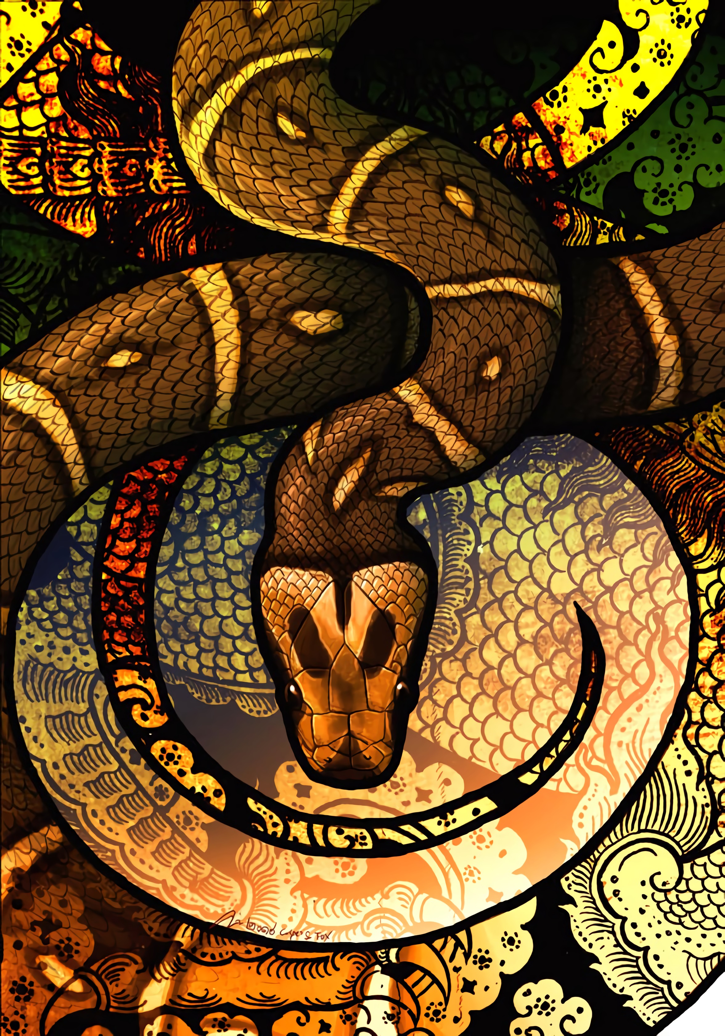 snake, patterns, art, scales, scale