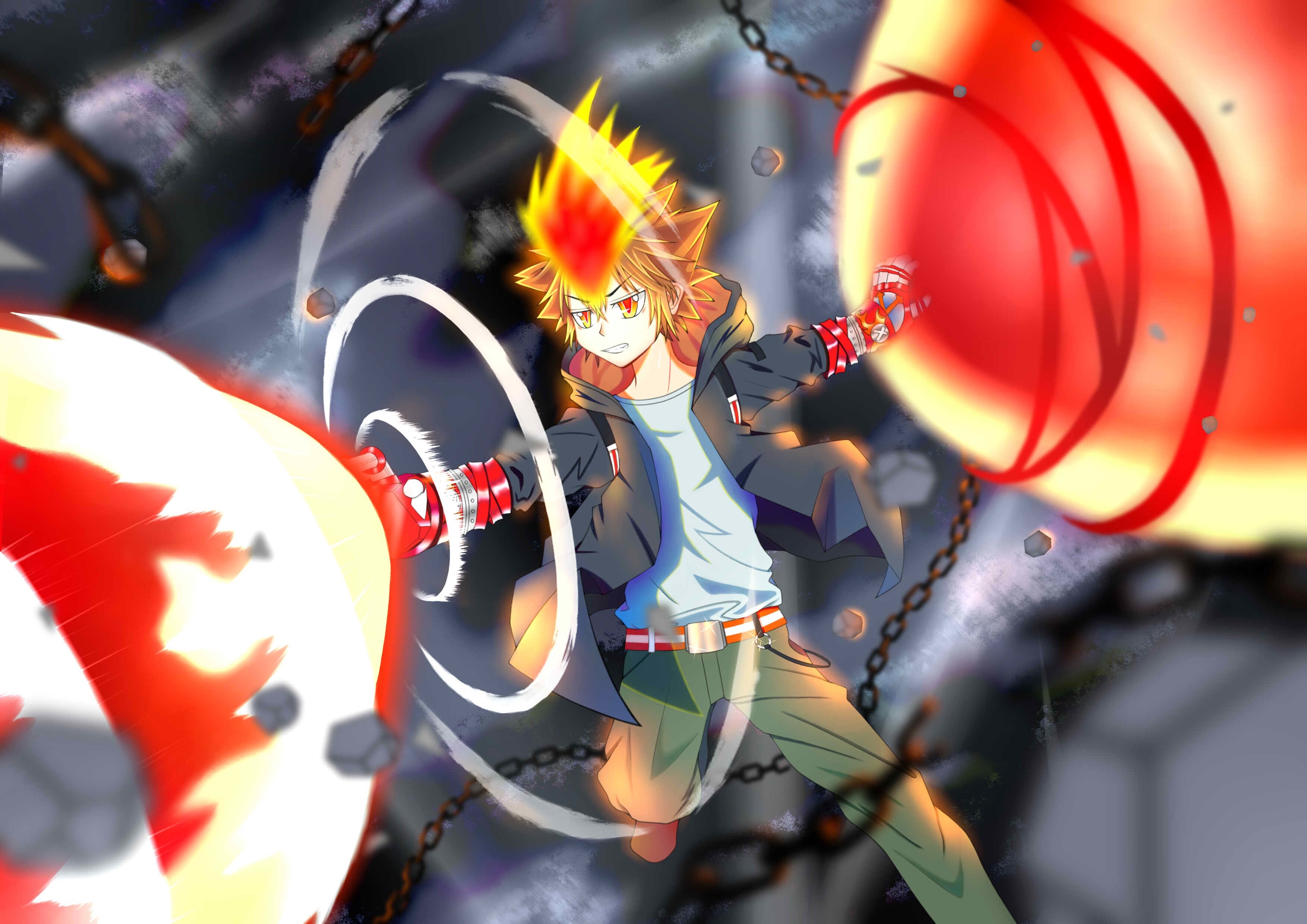 Handy-Wallpaper Animes, Reborn!, Tsunayoshi Sawada kostenlos herunterladen.