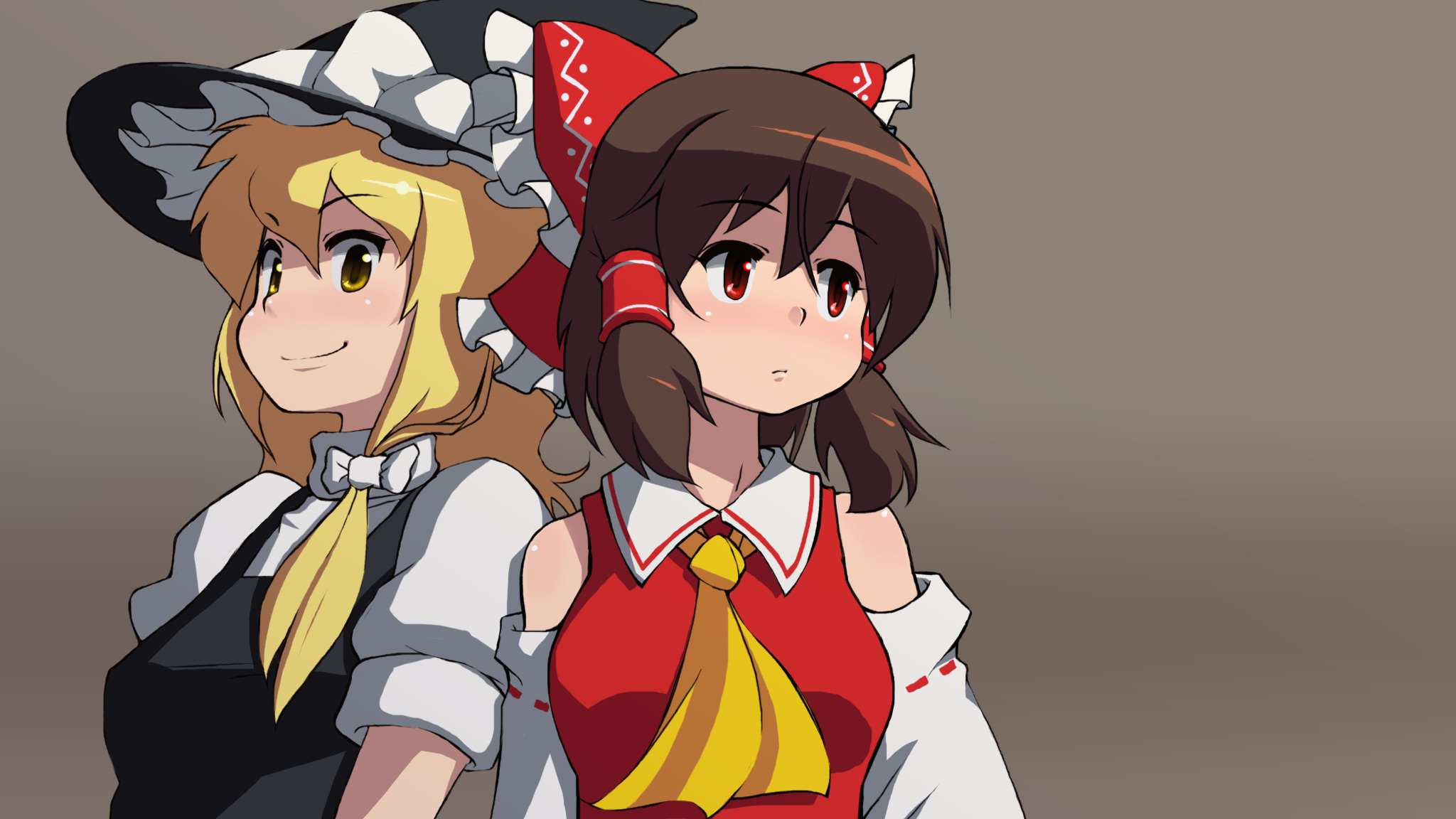 Descarga gratuita de fondo de pantalla para móvil de Animado, Touhou, Reimu Hakurei, Marisa Kirisame.