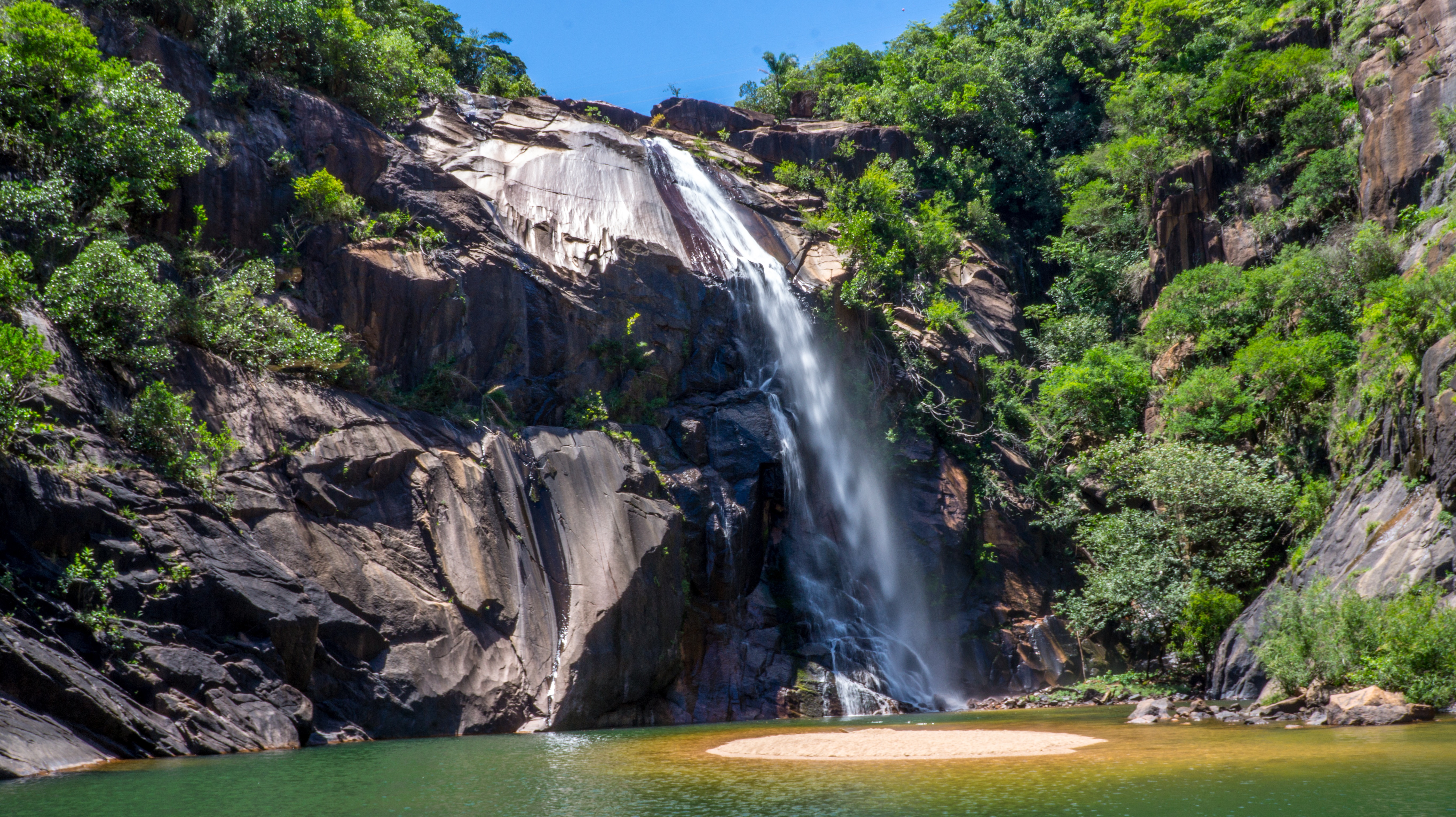 nature, waterfall, break, precipice, brazil, sao paulo