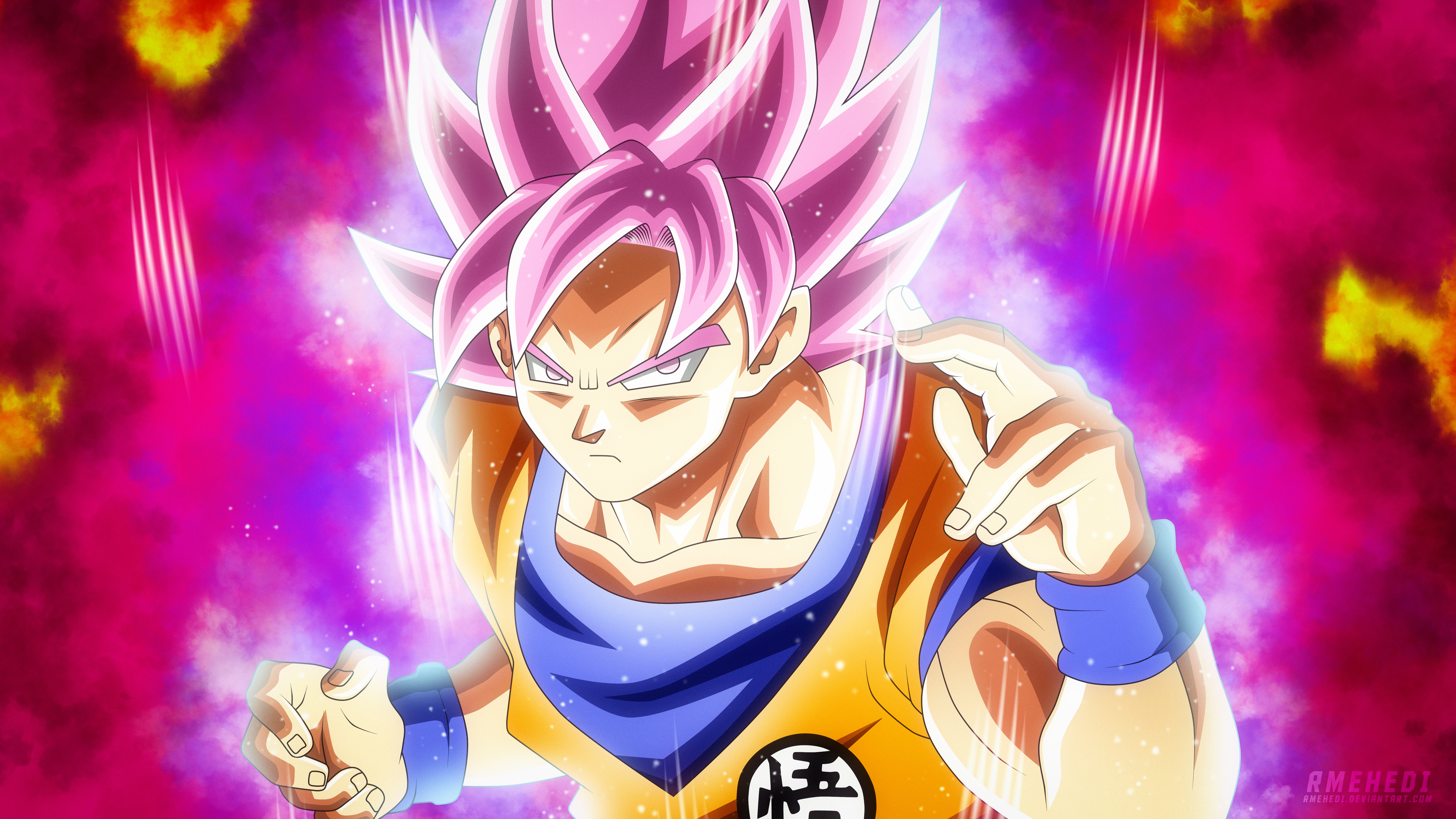 Descarga gratuita de fondo de pantalla para móvil de Animado, Goku, Dragon Ball, Dragon Ball Super, Super Saiyan Rosado.