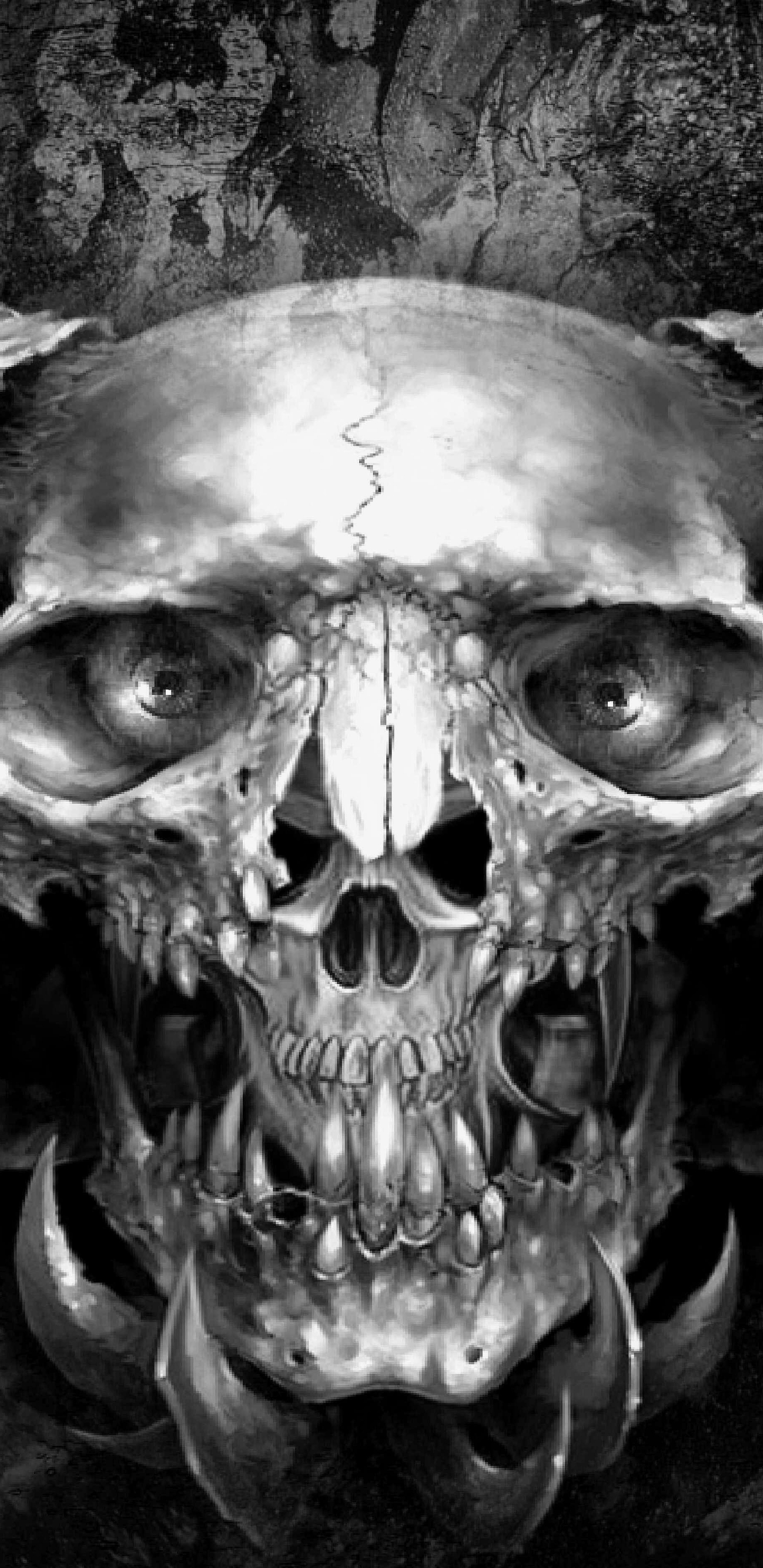 Download mobile wallpaper Dark, Skull for free.