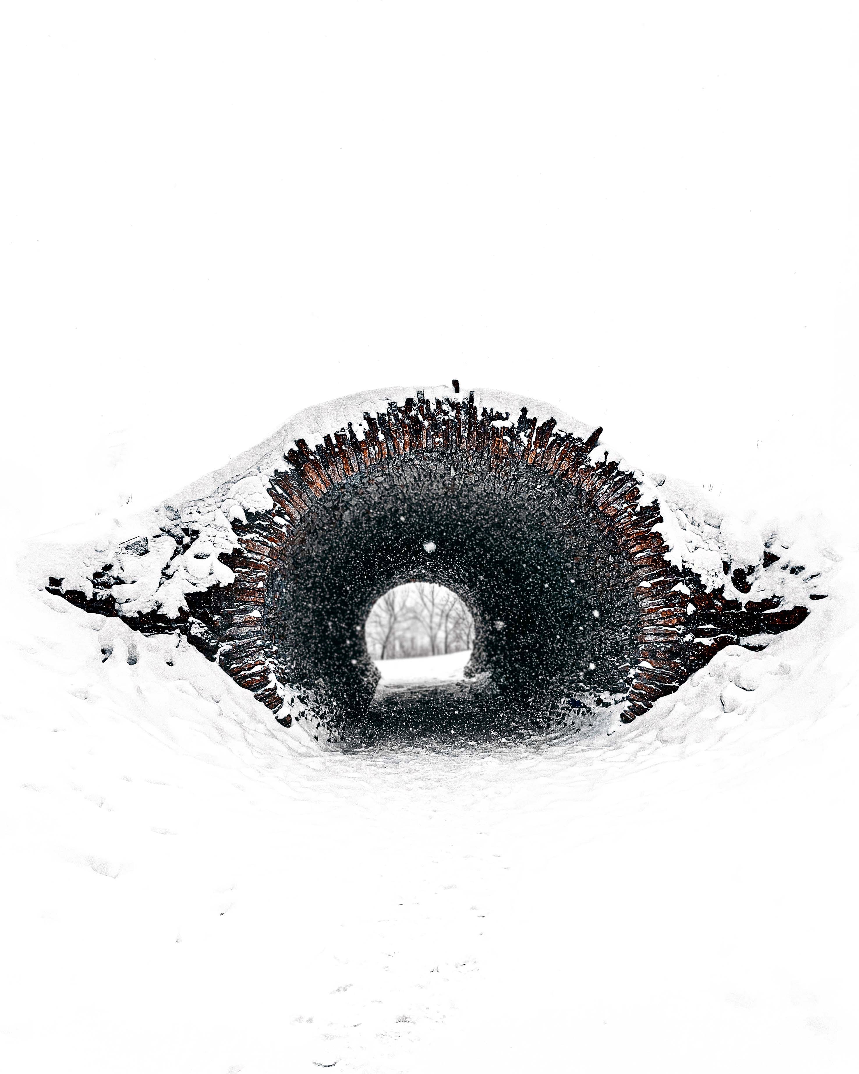 Free download wallpaper Snow, Tunnel, Minimalism on your PC desktop