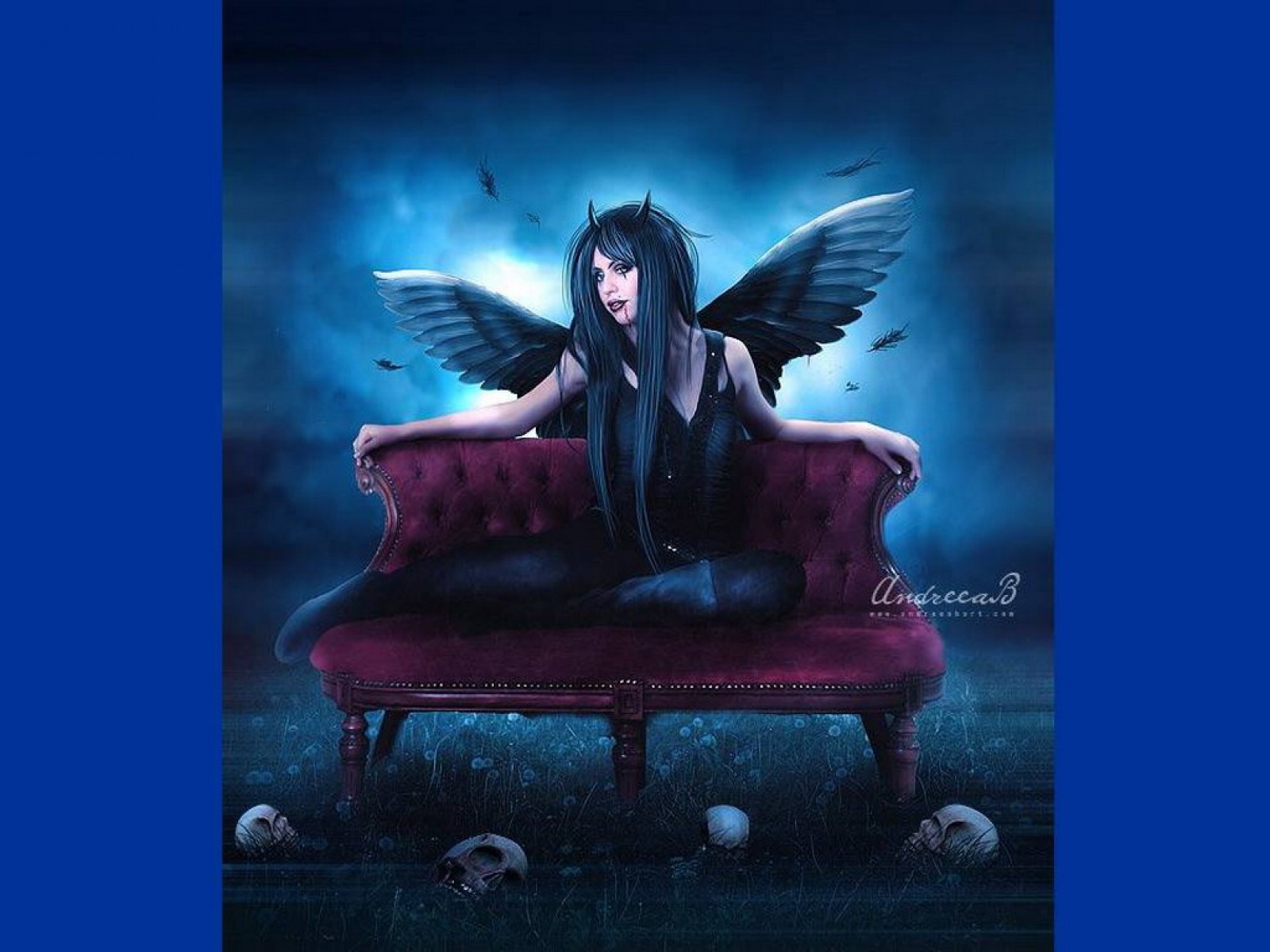 Free download wallpaper Dark, Angel on your PC desktop