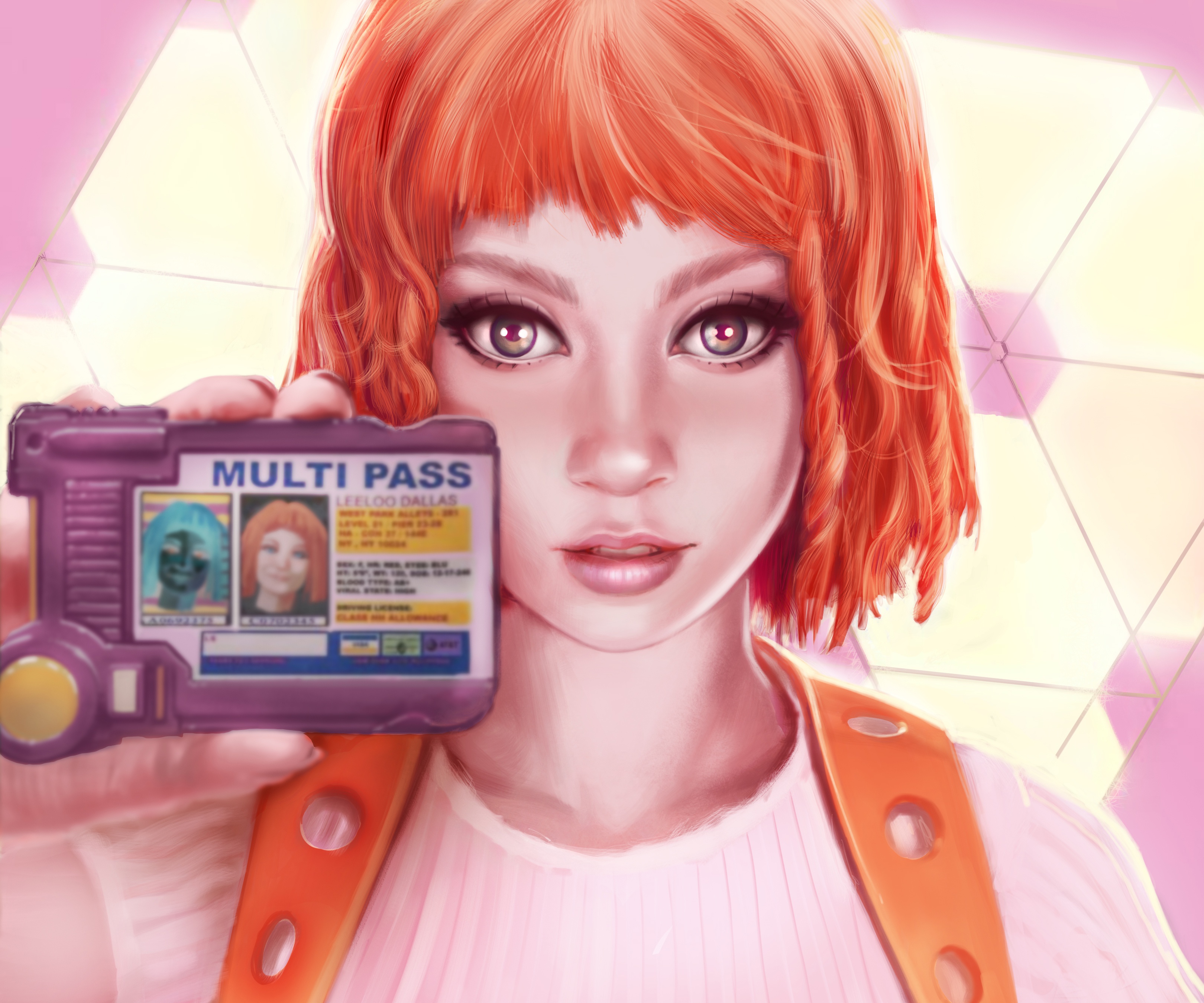 movie, the fifth element, face, leeloo (the fifth element), red hair