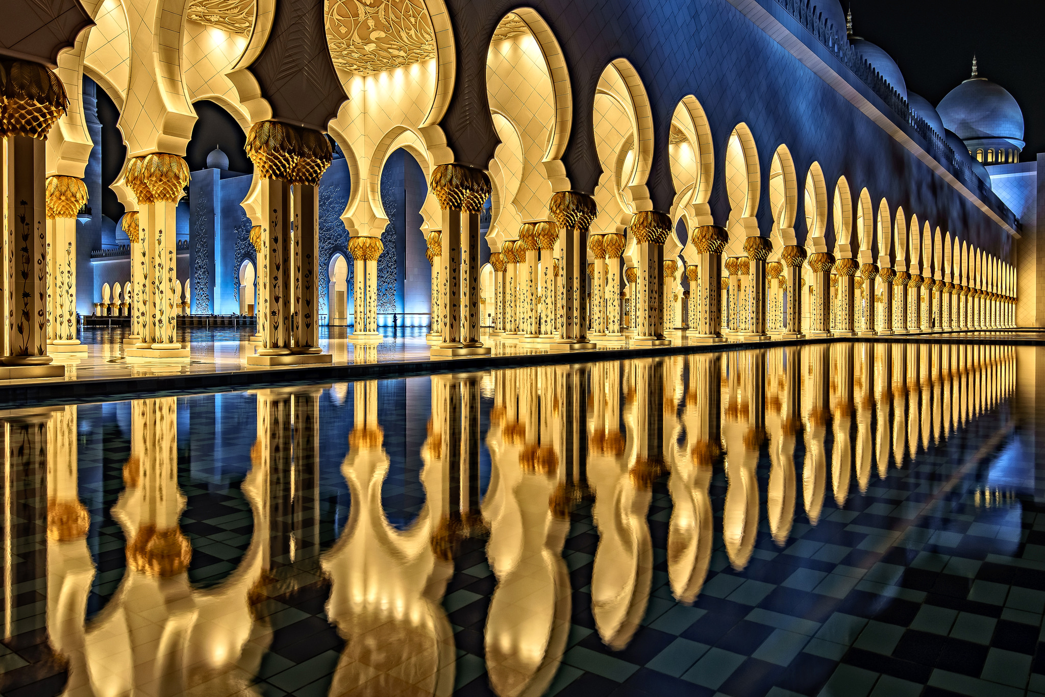 373691 baixar papel de parede religioso, mesquita sheikh zayed, abu dhabi, arquitetura, luz, mesquita, noite, reflecção - protetores de tela e imagens gratuitamente