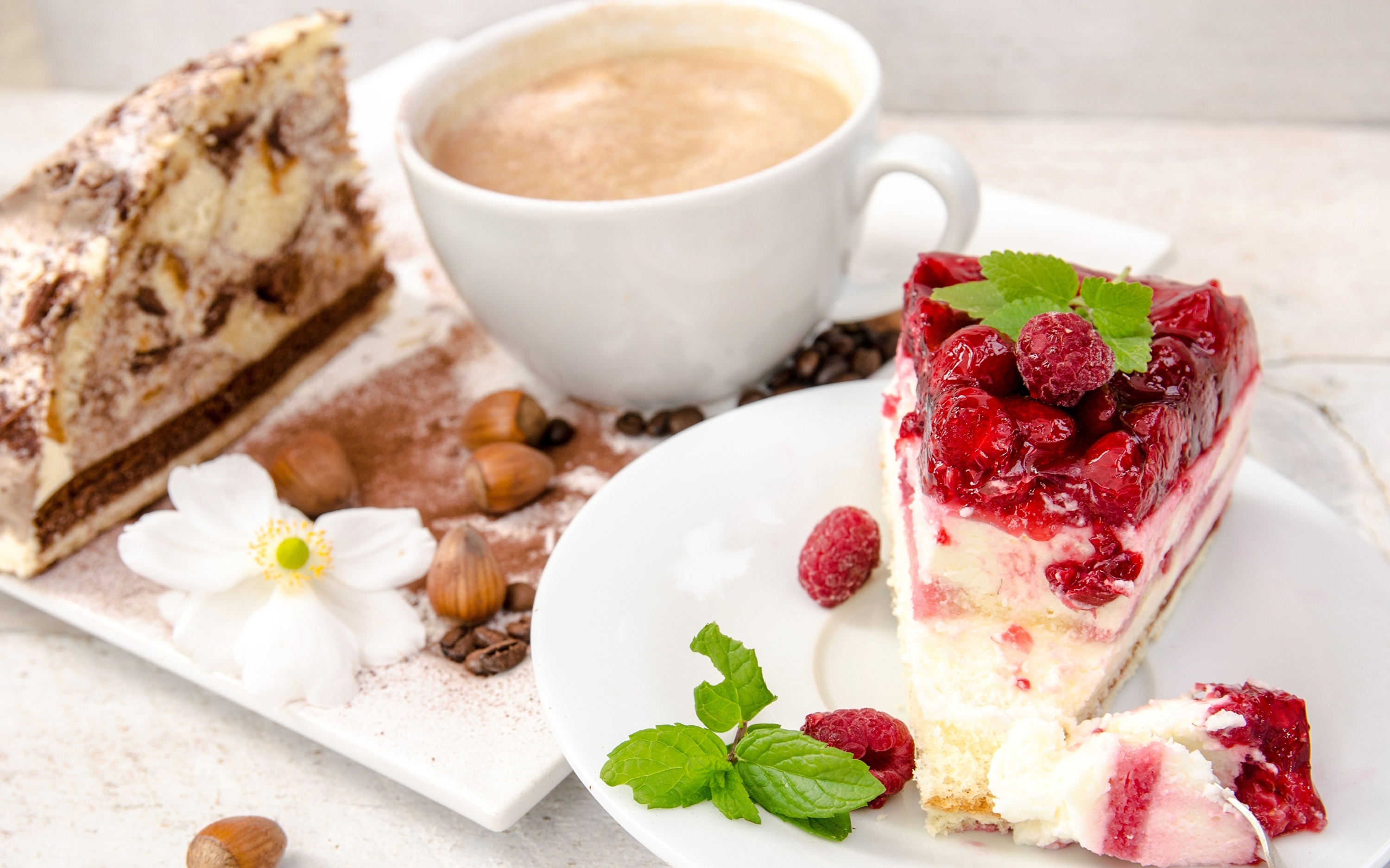 Free download wallpaper Food, Dessert, Raspberry, Coffee, Cup, Cake, Pastry on your PC desktop