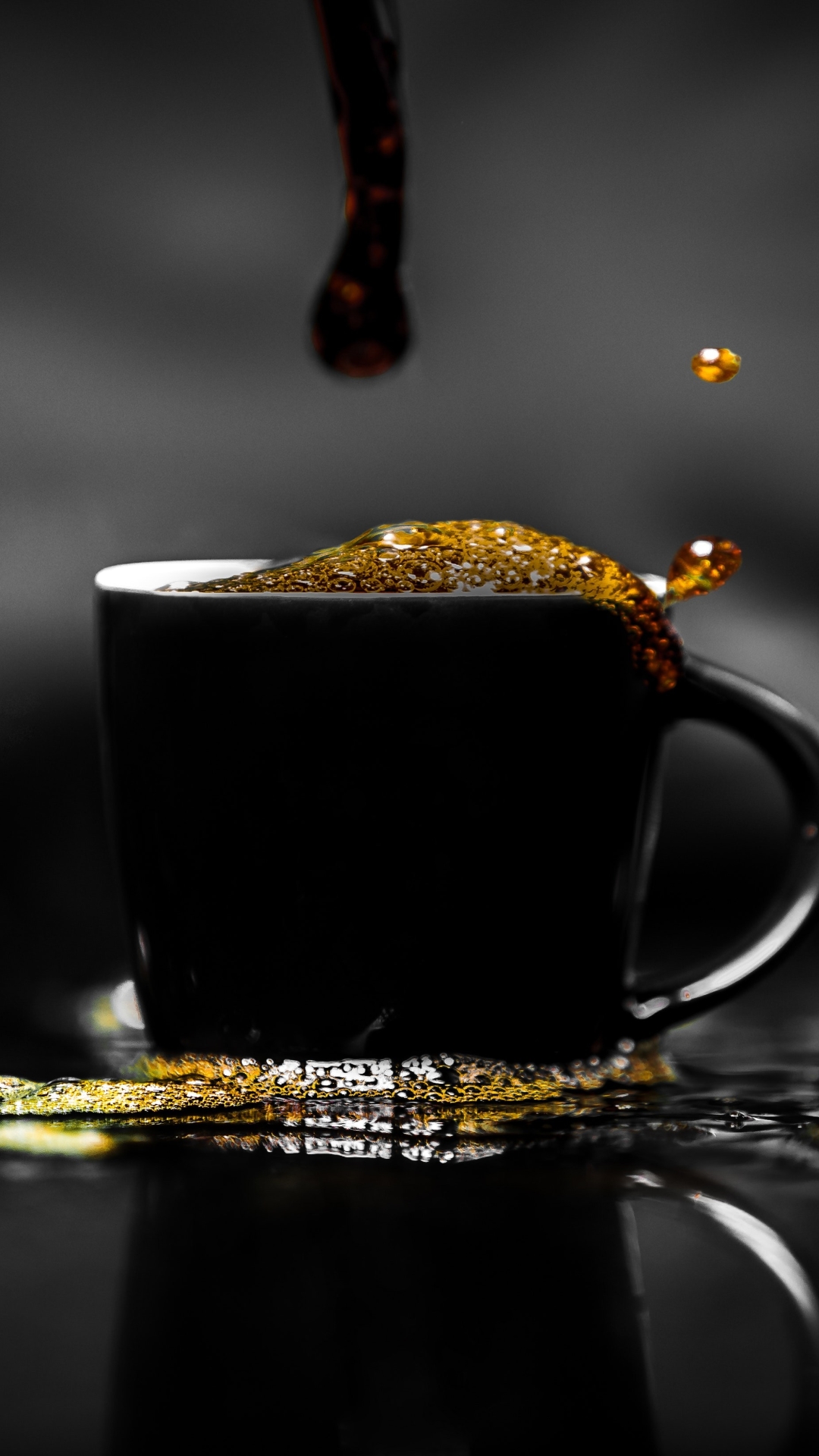 Download mobile wallpaper Food, Coffee, Cup, Slow Motion for free.